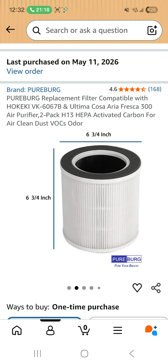 PUREBURG Replacement Filter 2-Pack for Air Purifiers - photo 2