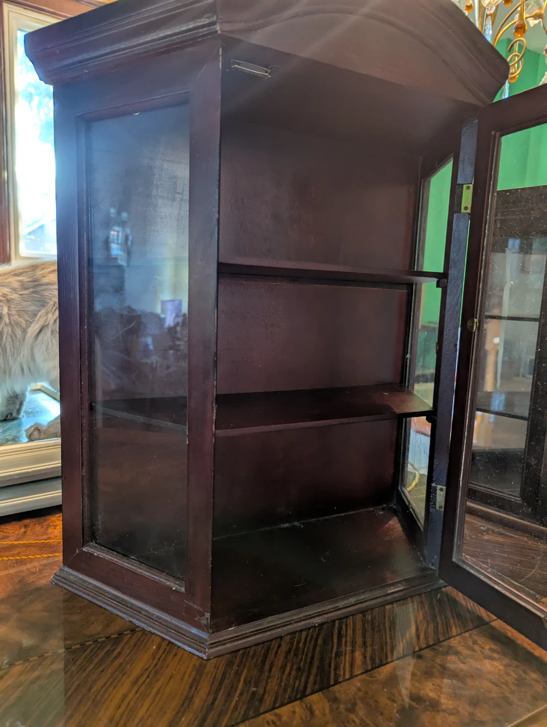 Wooden Display Cabinet with Glass Doors - photo 2