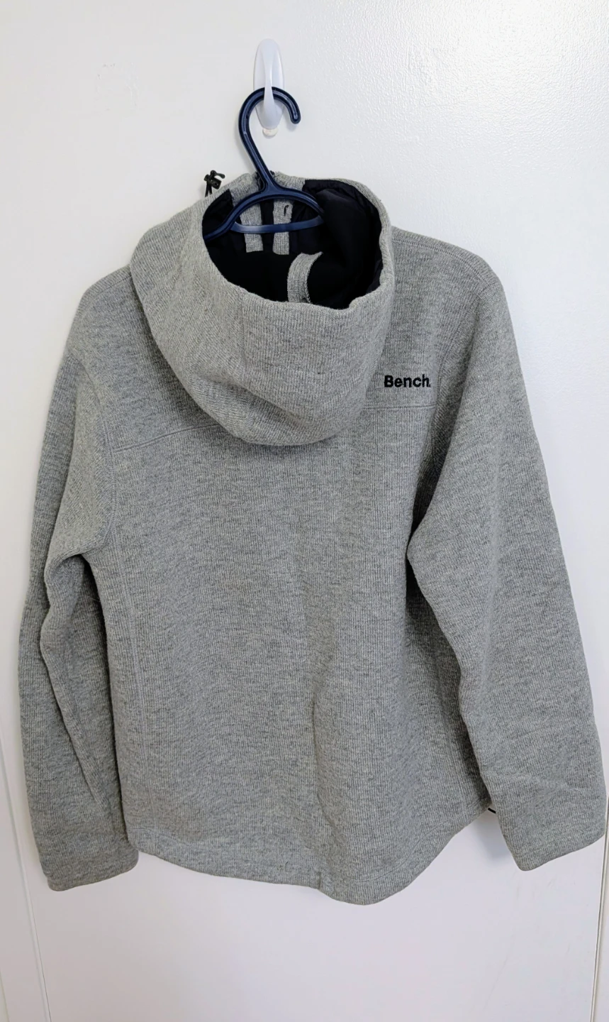 Bench Grey Zip-Up Hoodie Jacket - Men's Large - photo 2