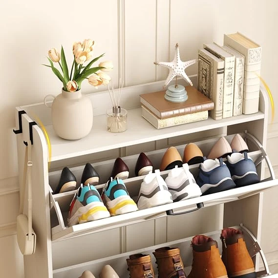 HOMEFORT Shoe Storage Cabinet For Entryway, Slim Shoe Organizer - photo 3