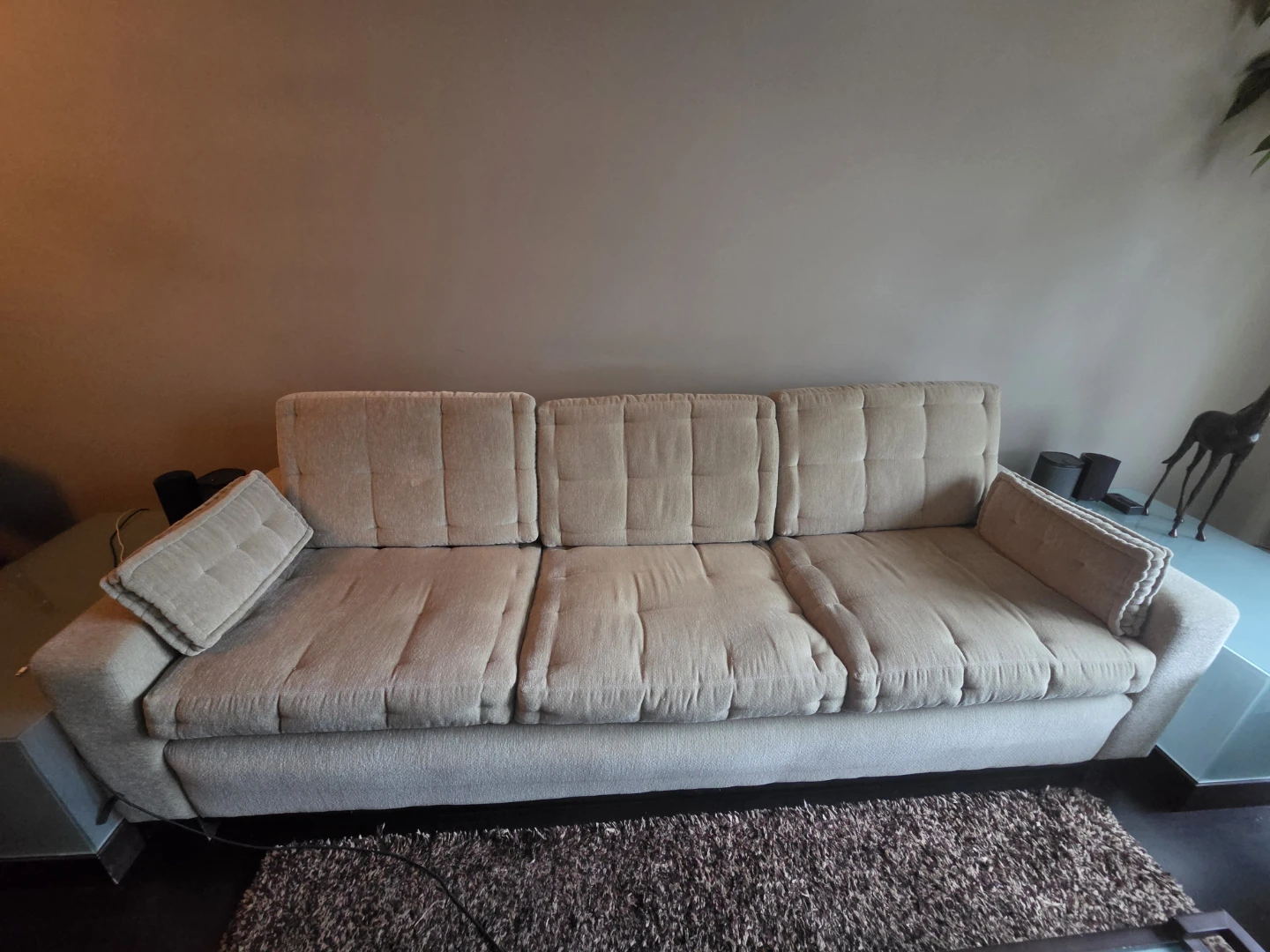 Tan Tufted Sofa - photo 2