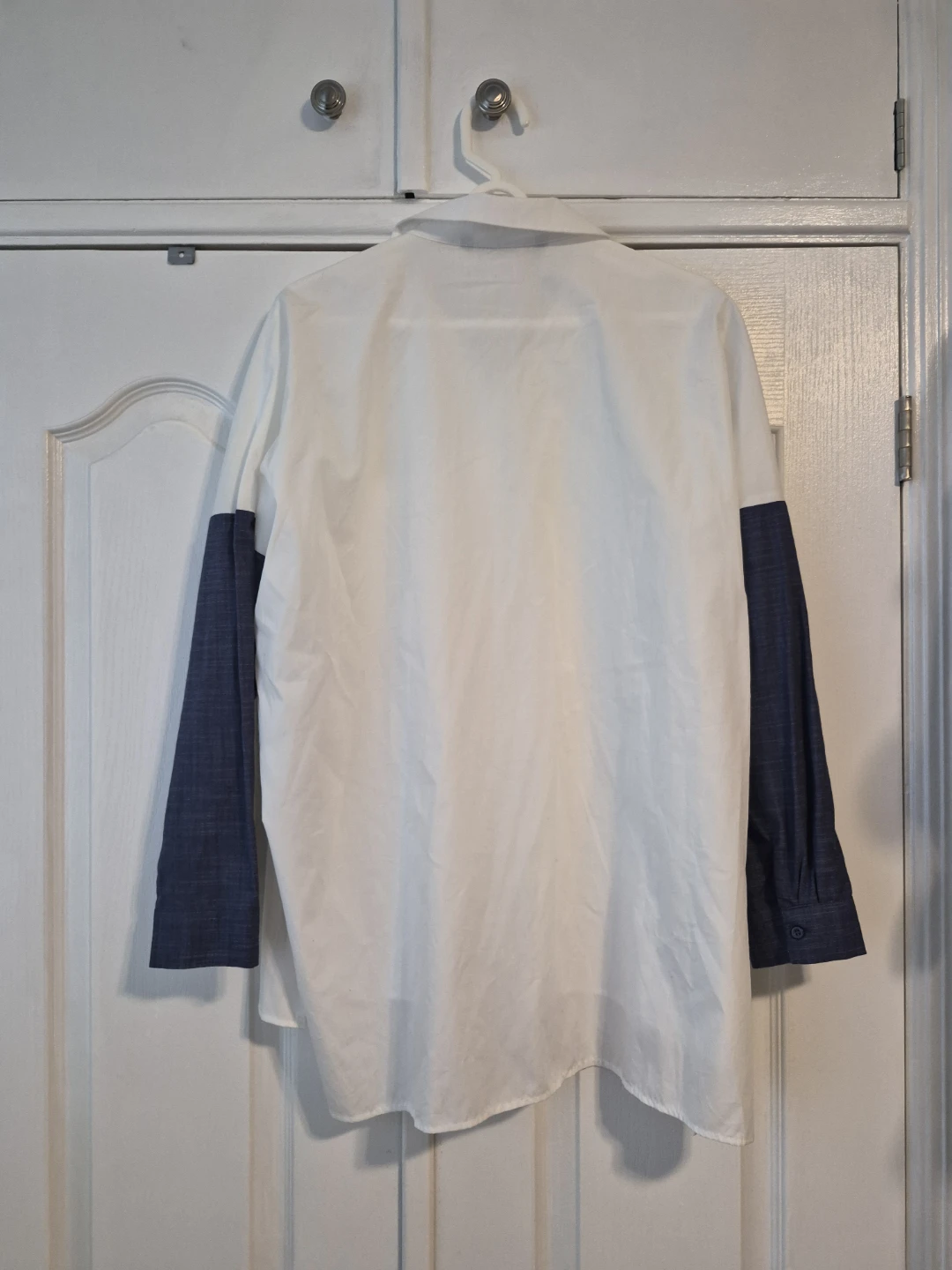 NEW Zara Basic Boyfriend Denim Sleeve Button Down - photo 2