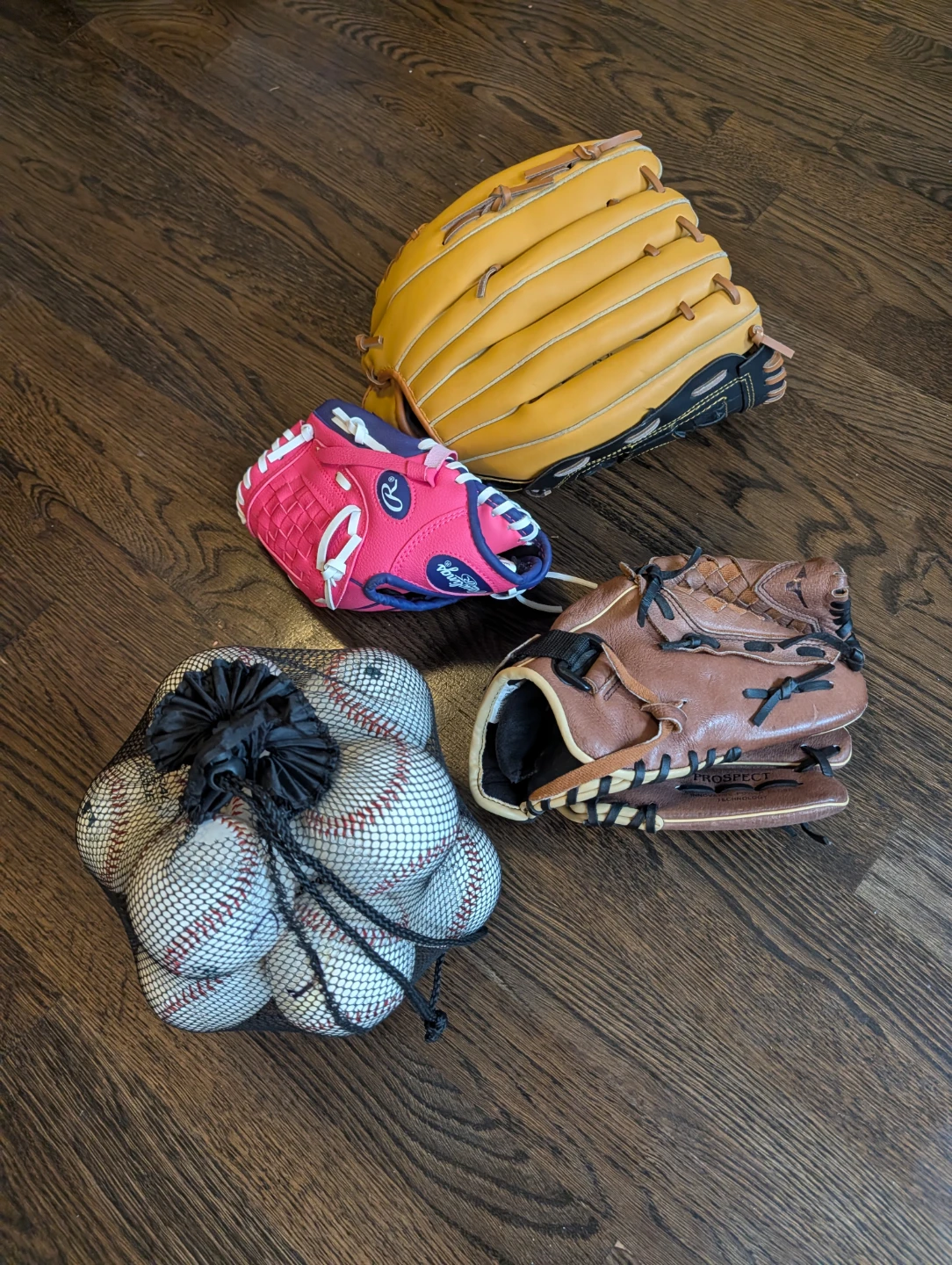 Rawlings Baseball Glove and Balls Set $5