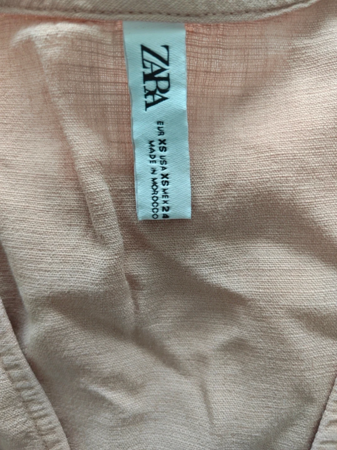 Zara Pink Linen Blend Dress - Size XS - photo 2