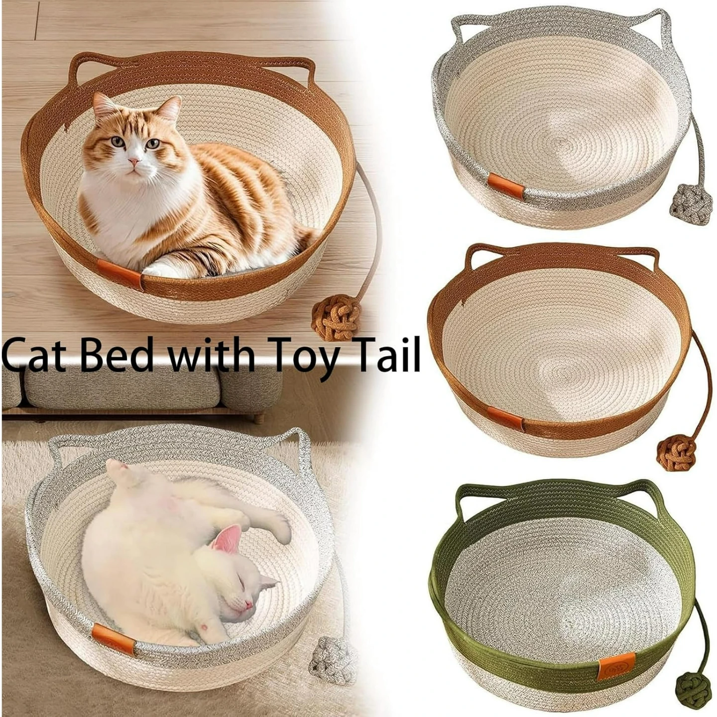 Cat Bed with Toy Tail - photo 2