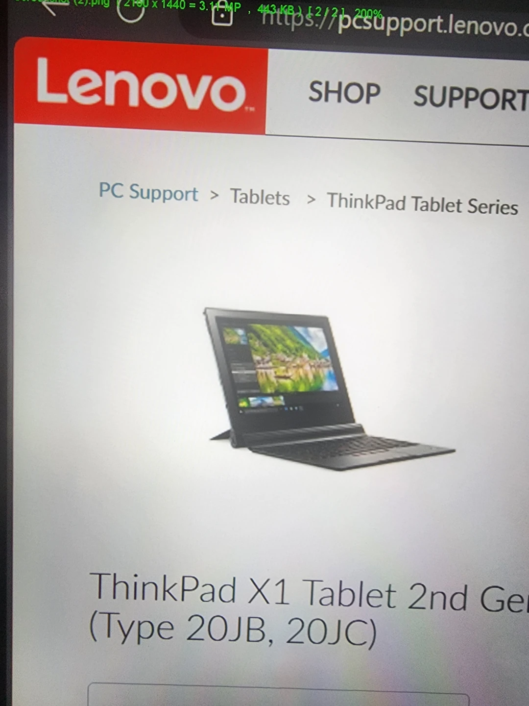 Lenovo ThinkPad X1 Tablet 2nd Gen (Type 20JB, 20JC)
