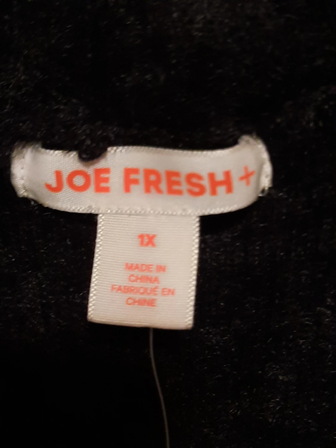 Joe Fresh Black Fuzzy Cardigan Plus Size 1X - photo 3