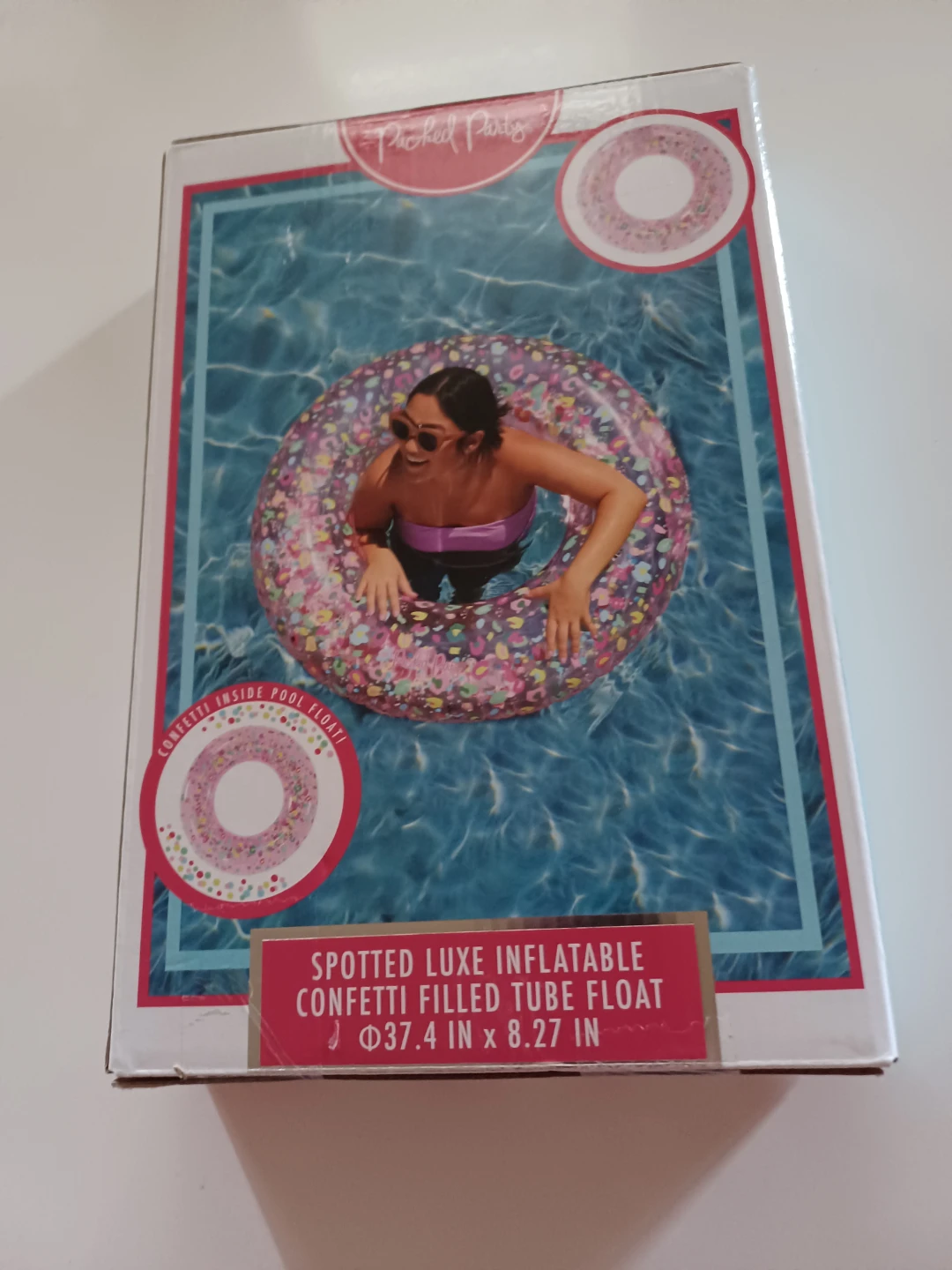 Picked Party Spotted Luxe Inflatable Confetti Tube Float