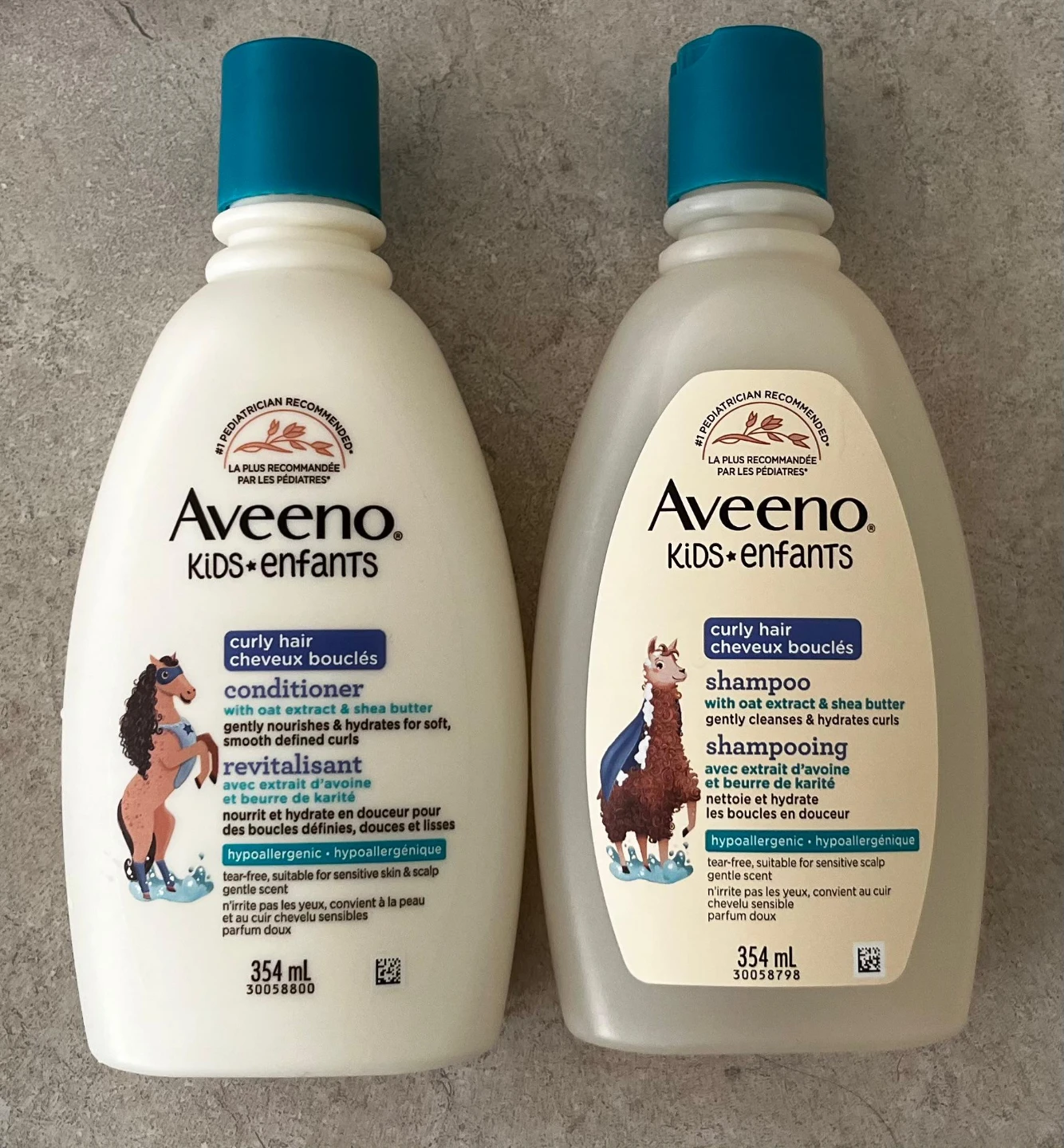 Brand New Aveeno Kids Curly Hair Shampoo and Conditioner Set