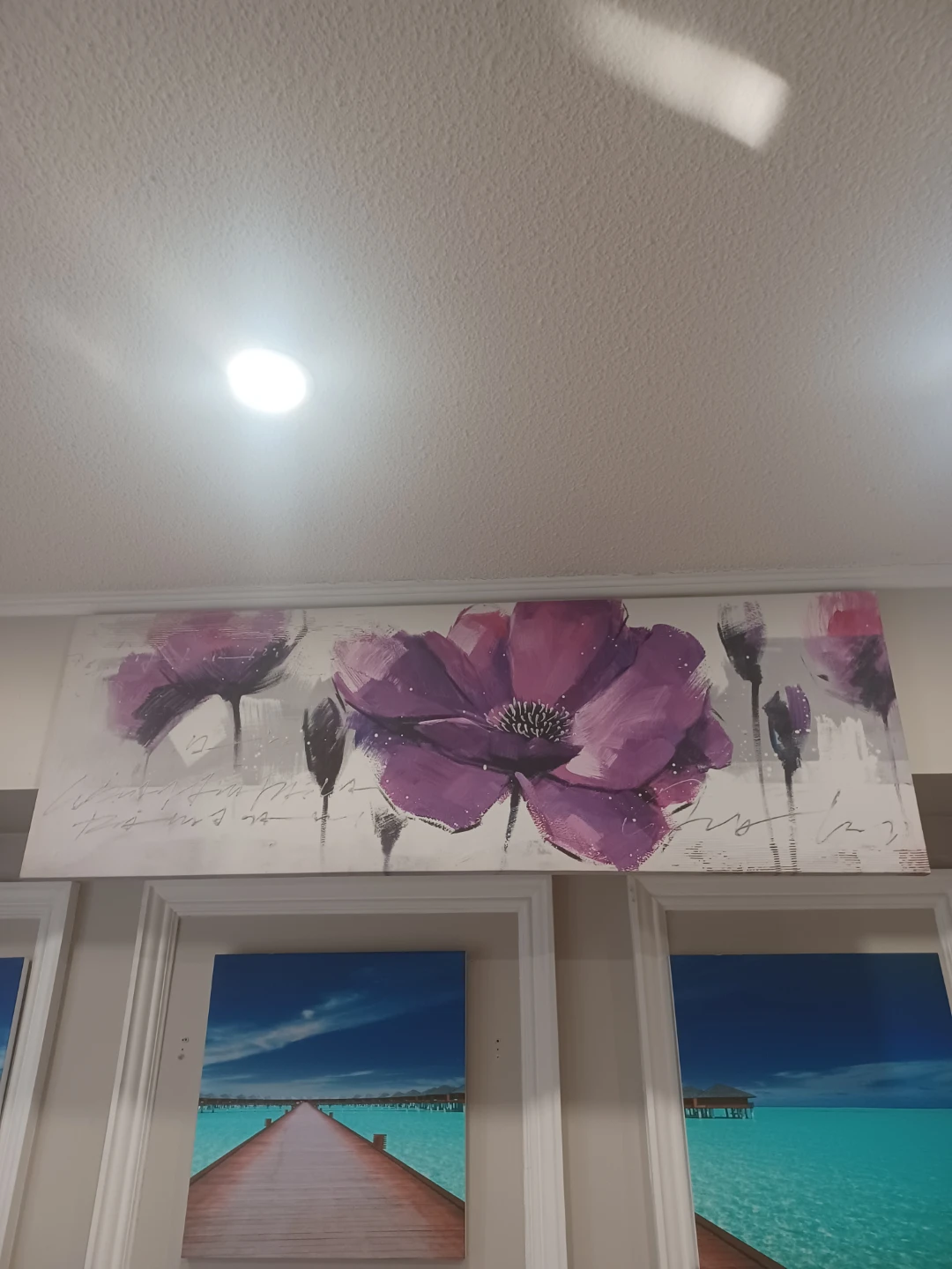 Purple Floral Canvas Wall Art