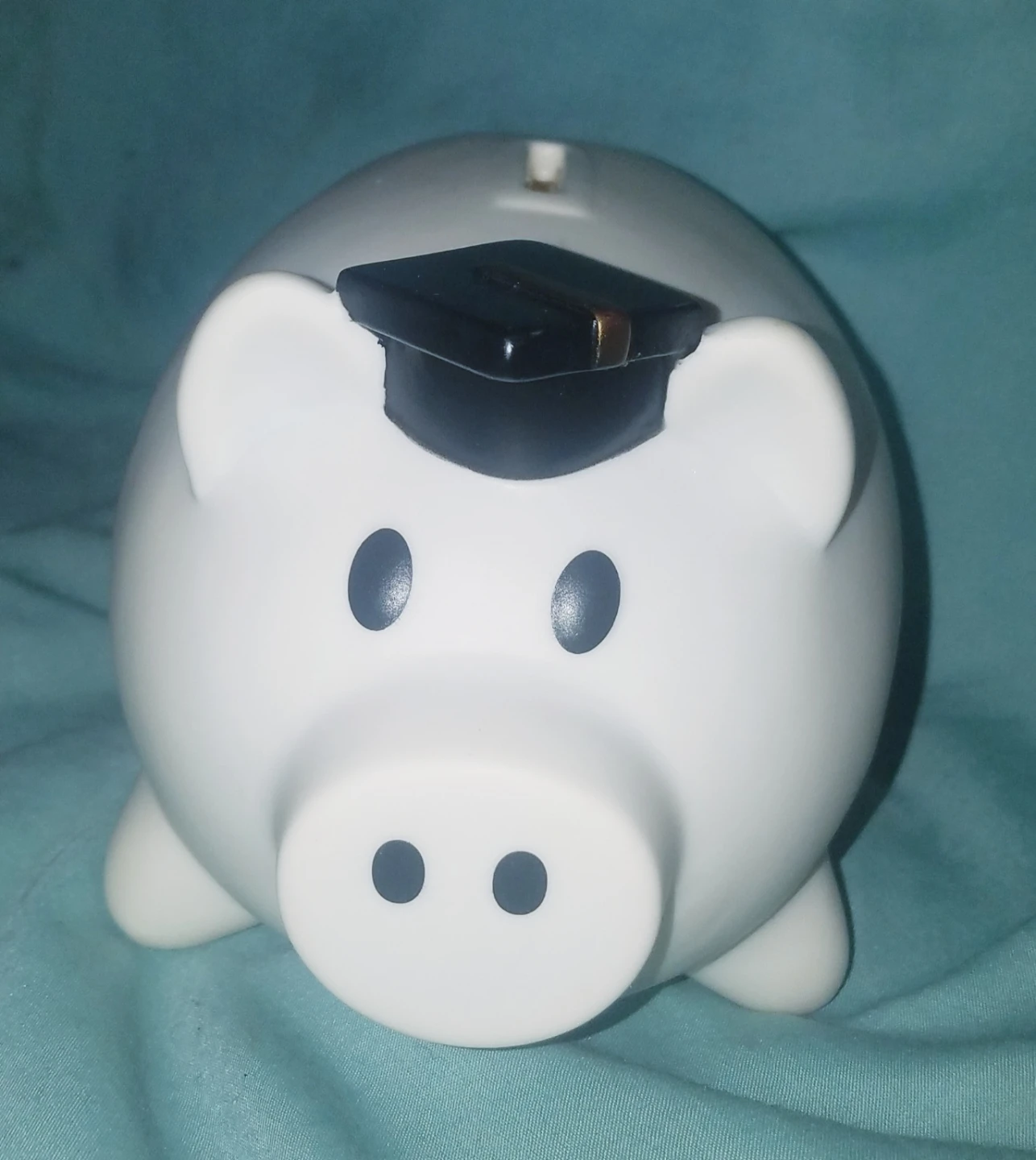 Vintage College Fund Piggy Bank w Graduation Mortar Board - photo 3