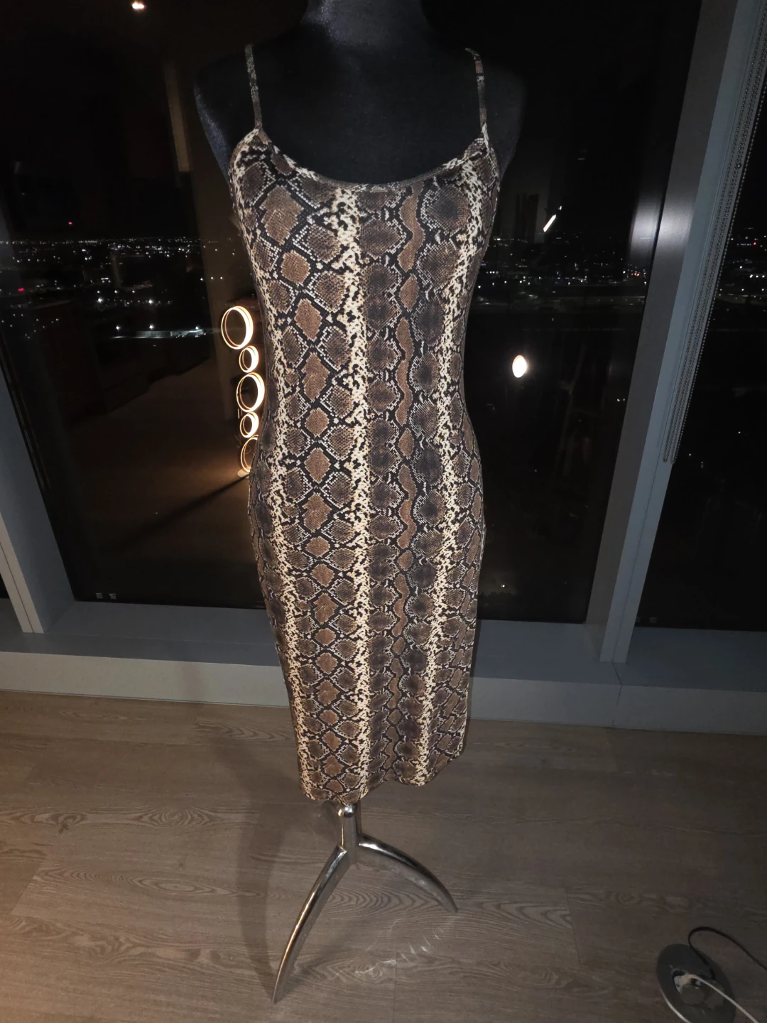 Women's Snake Print Bodycon Mini Dress