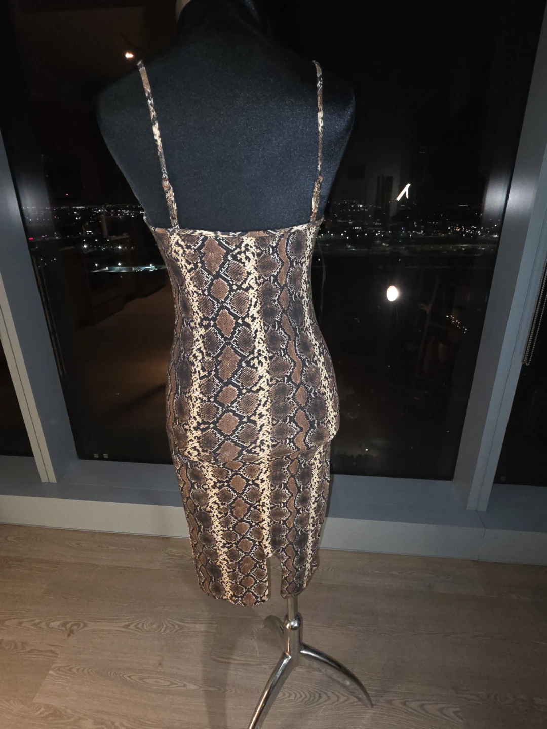 Women's Snake Print Bodycon Mini Dress - photo 2