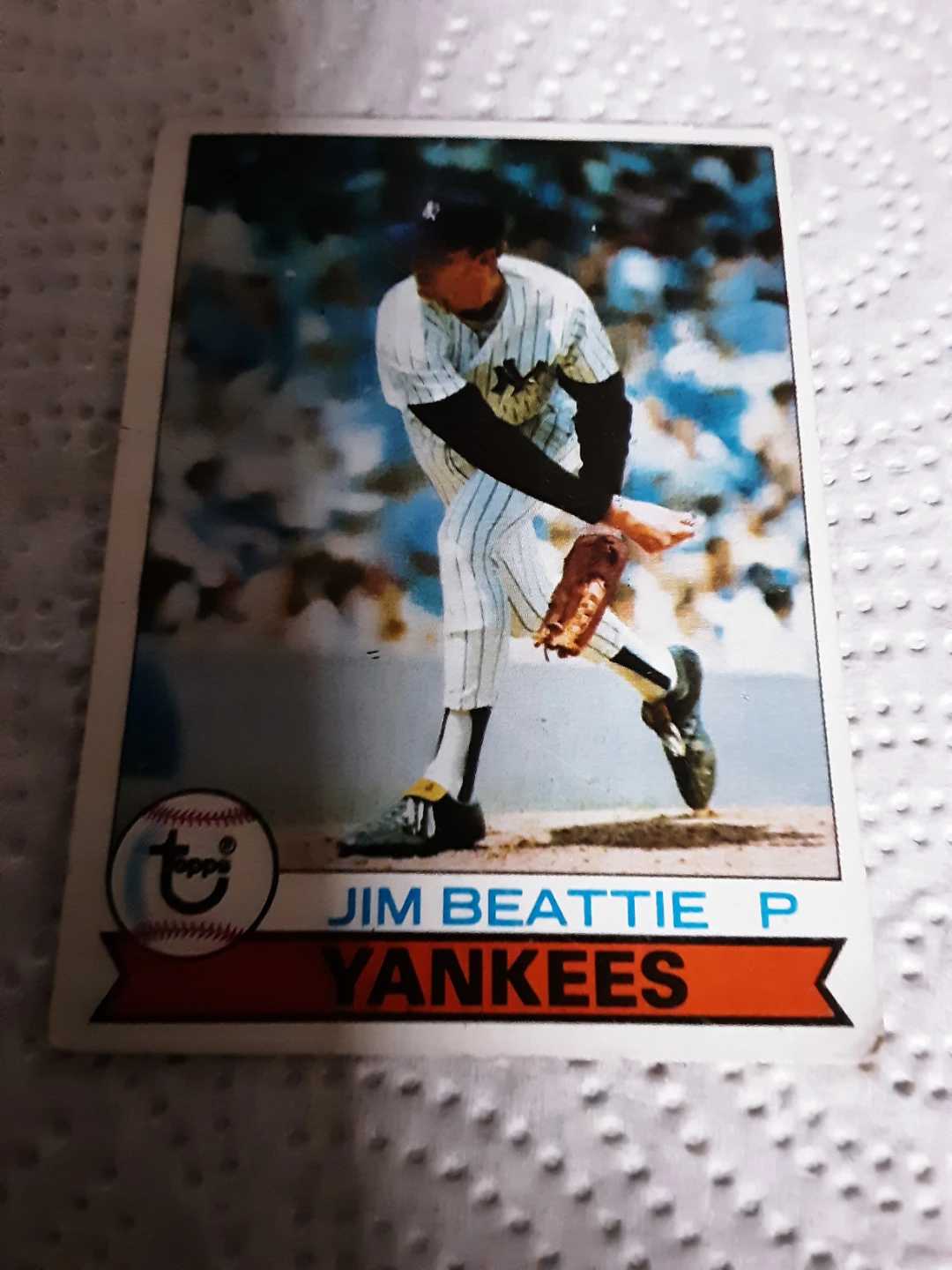 1975 Topps Jim Beattie Yankees Baseball Card