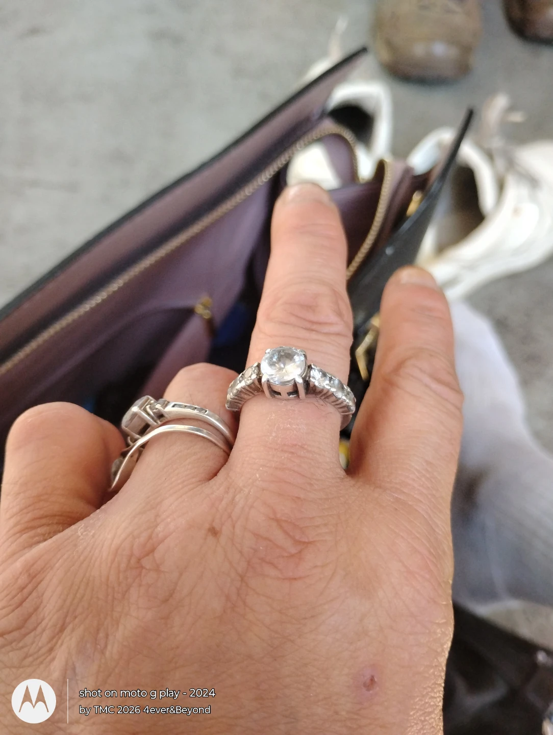 Ring with clear stone