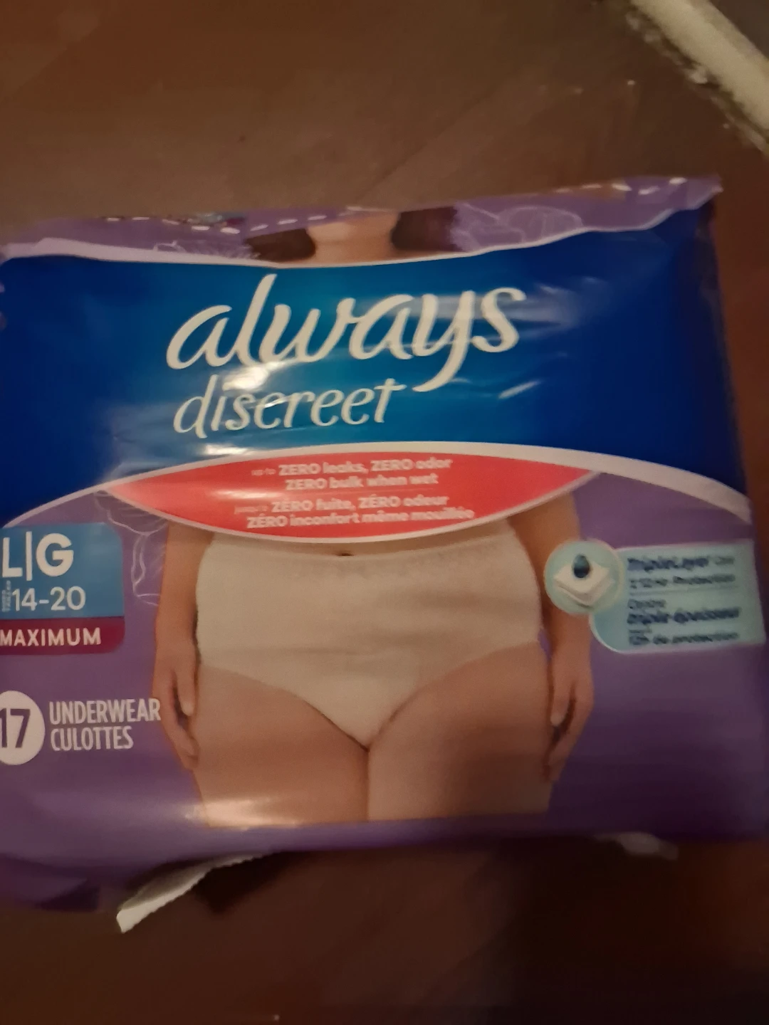 Always Discreet Size L Underwear (17 Count)