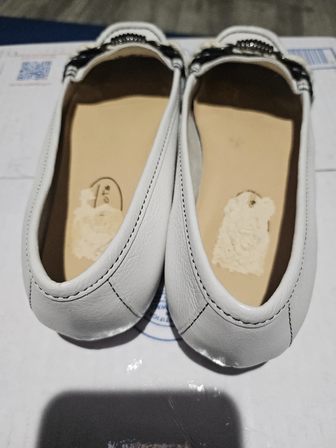 Talbots White Leather Rope Detail Loafers - photo 3