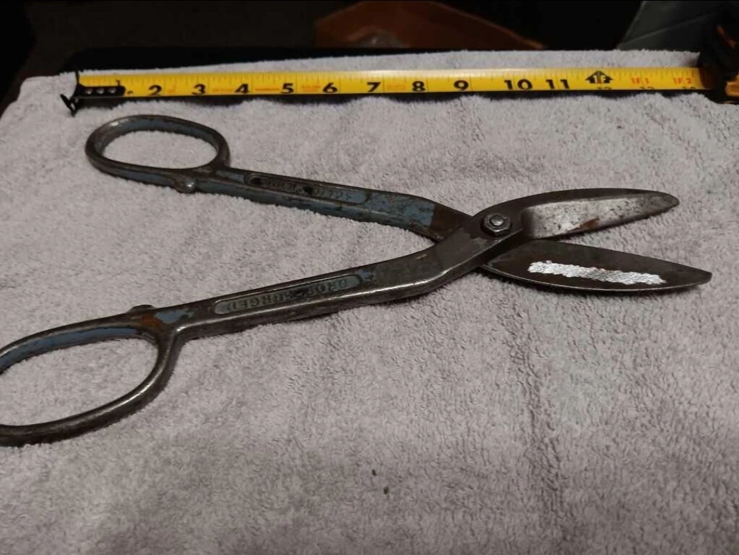 12 inch Vintage Tin Snips Shears - photo 3