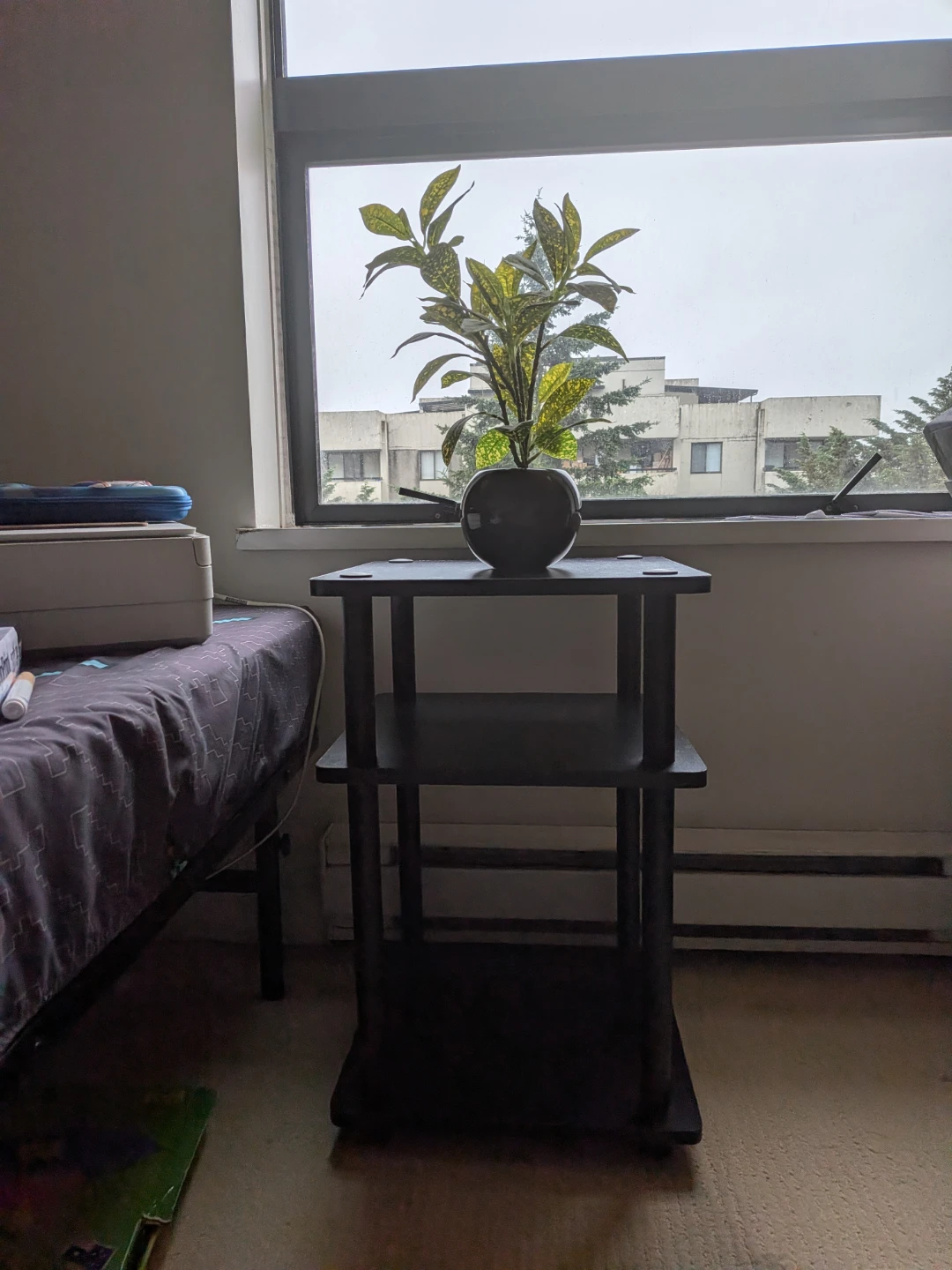 Black 3-Tier Side Table
