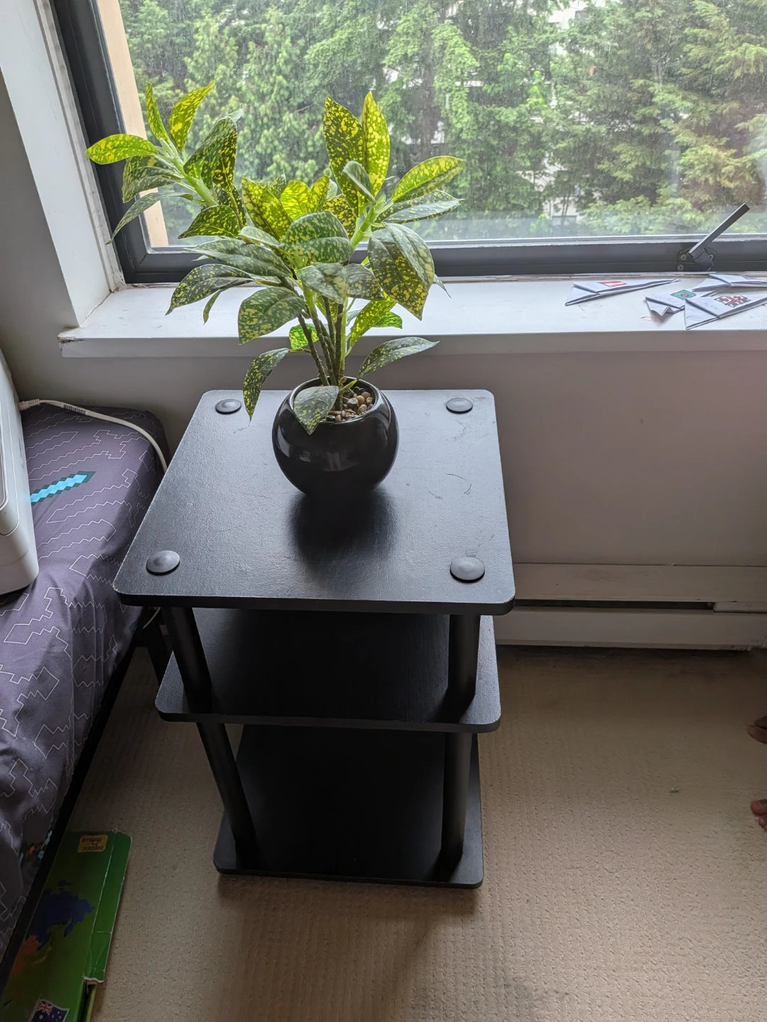 Black 3-Tier Side Table - photo 3