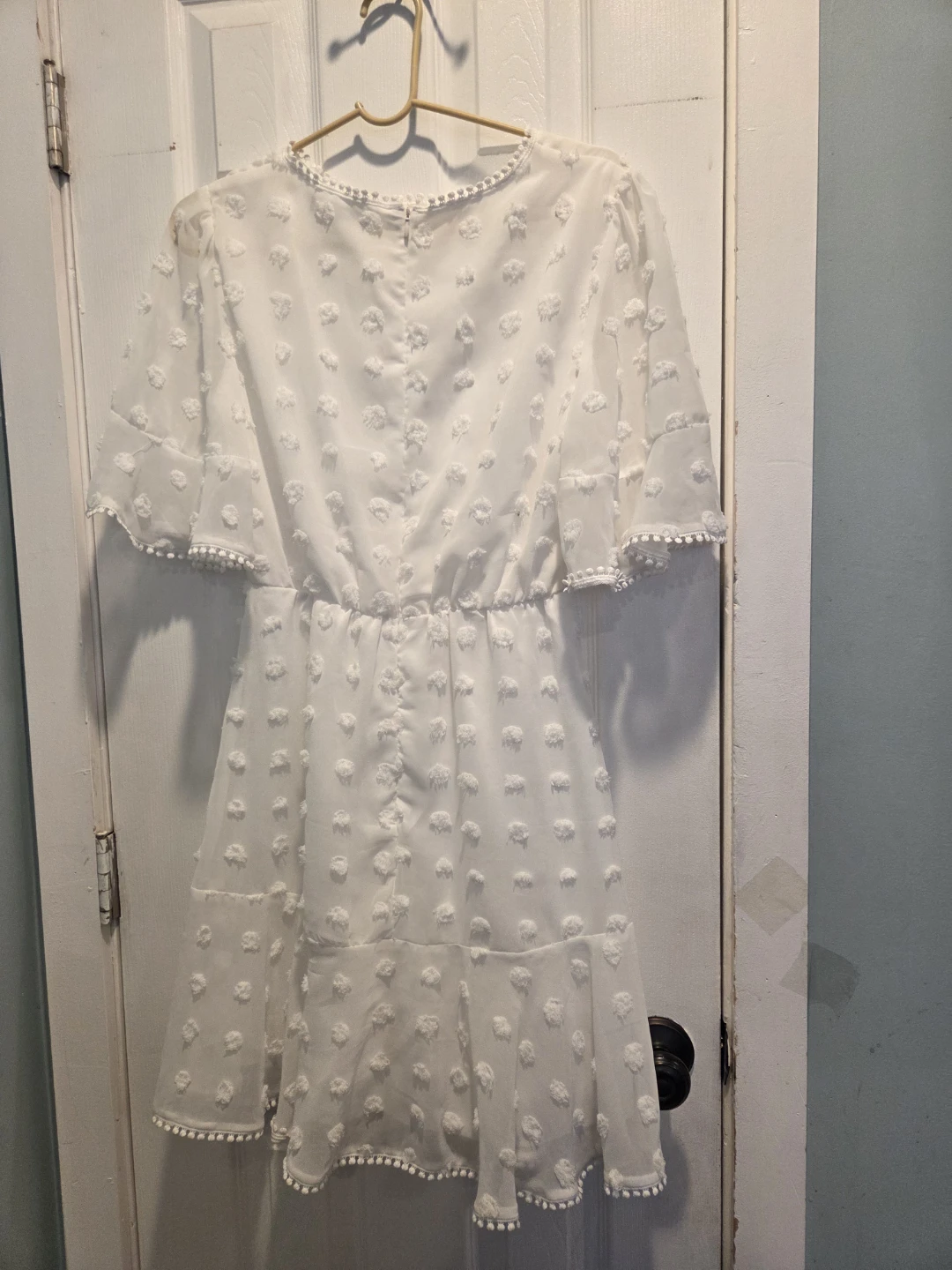 White Simplye Textured Dress Size M - photo 2