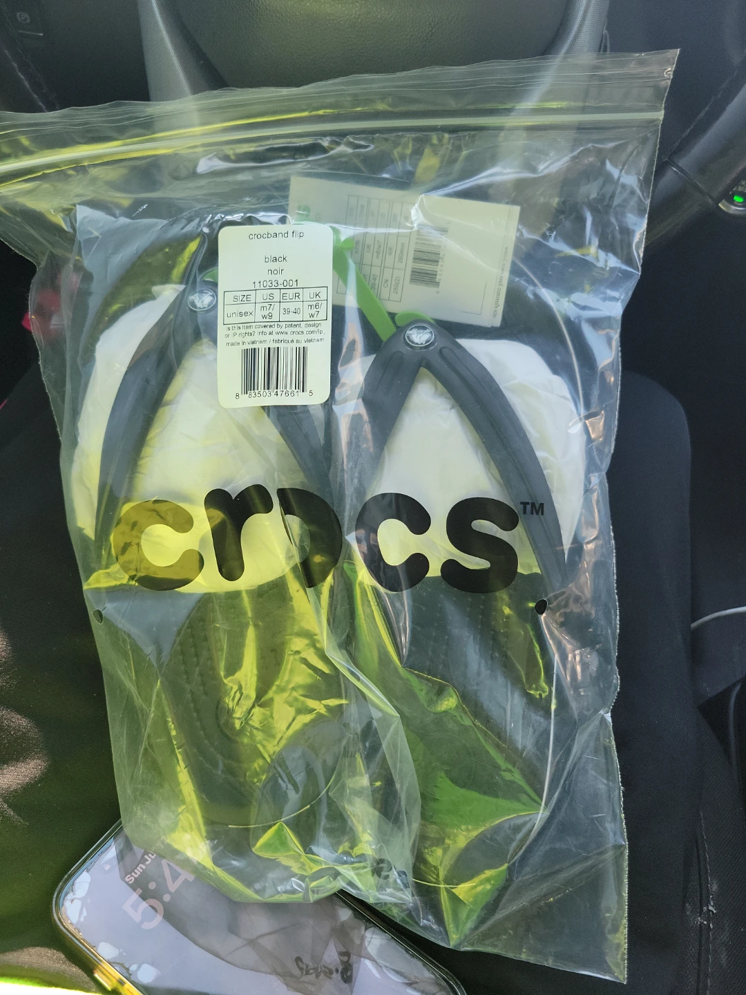 Crocs Crocband Flip Flops Black Size US W9