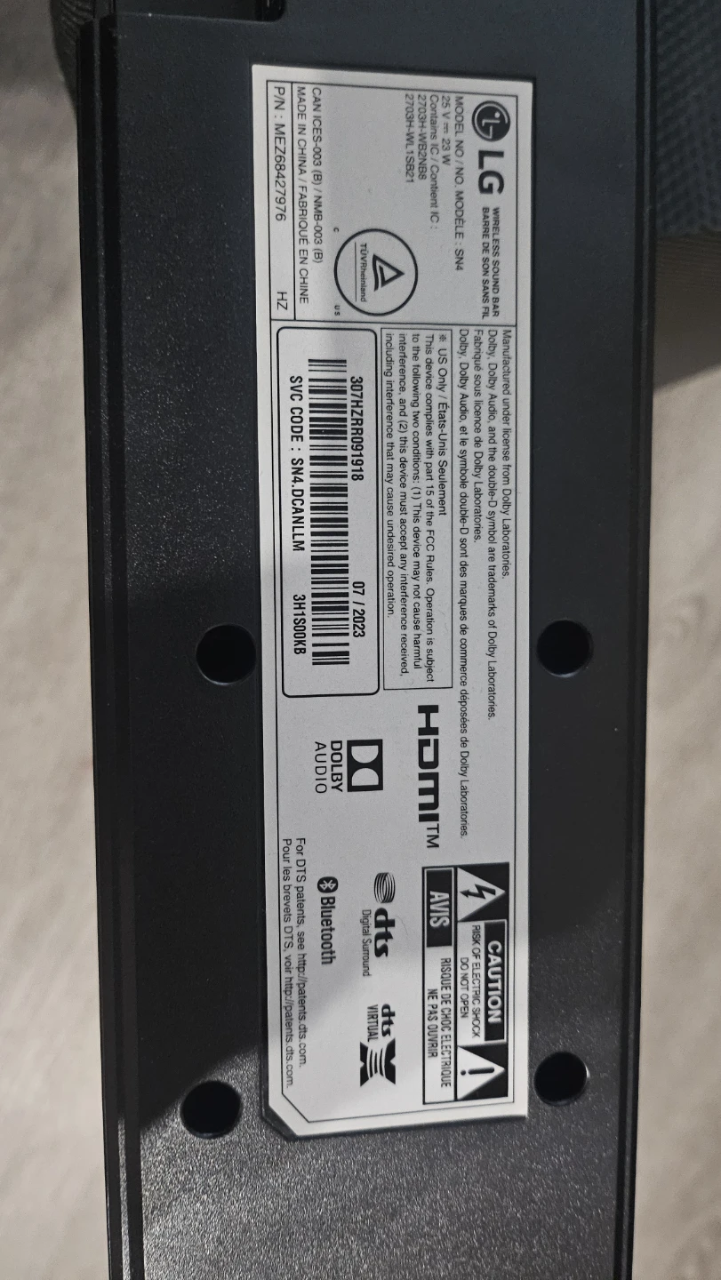 LG Wireless Sound Bar with Subwoofer - photo 4