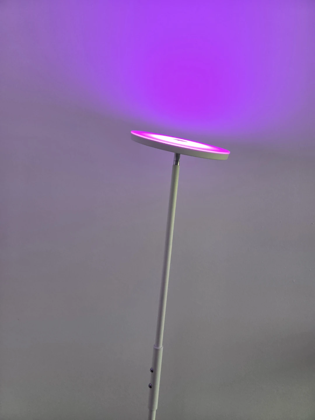 White Floor Lamp with Adjustable Color LED Light - photo 5