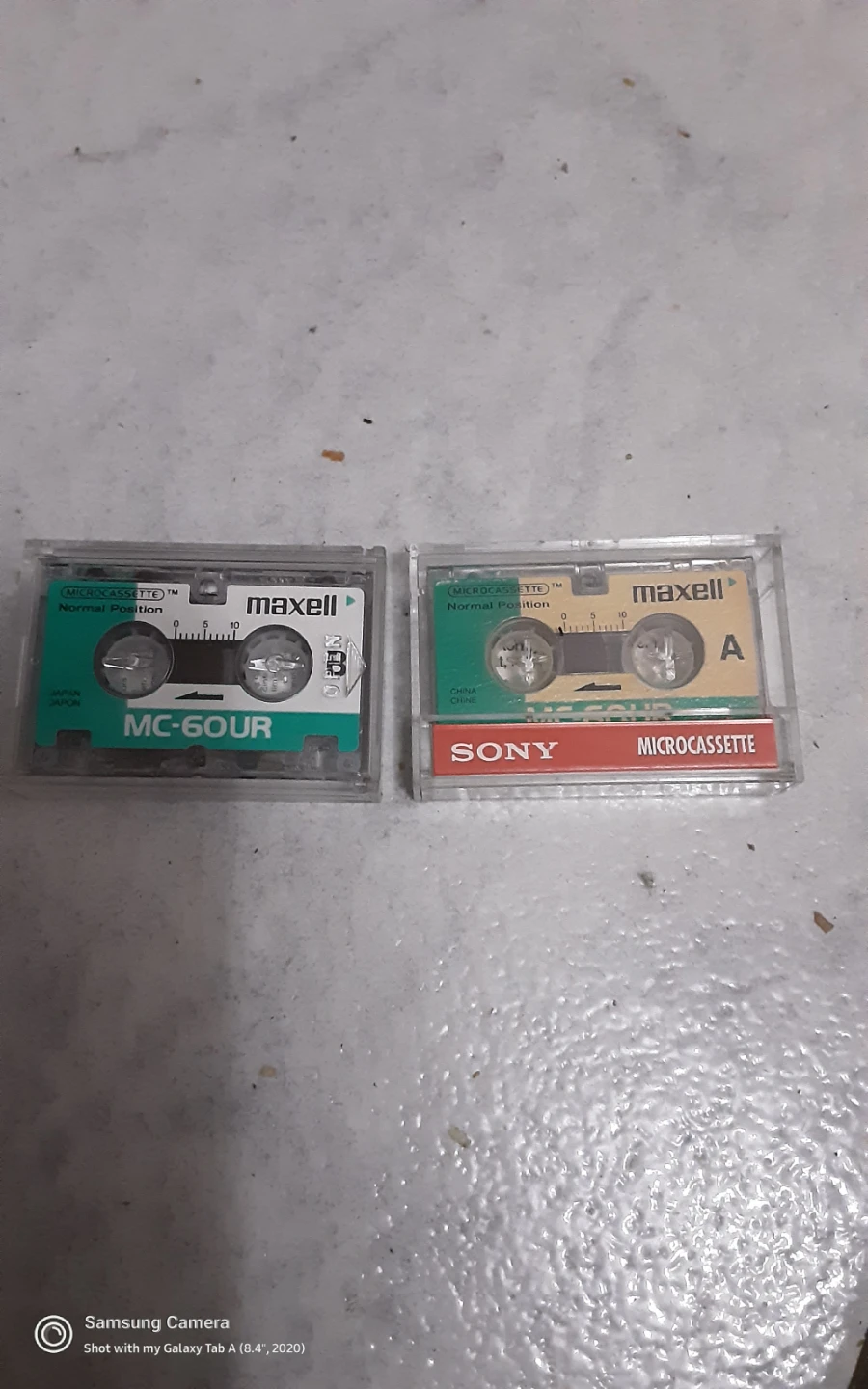 Maxell and Sony Microcassette Tapes MC-60UR