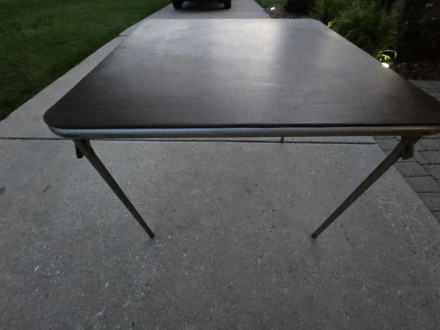 Folding Table with Metal Legs and a Wood Top - photo 4