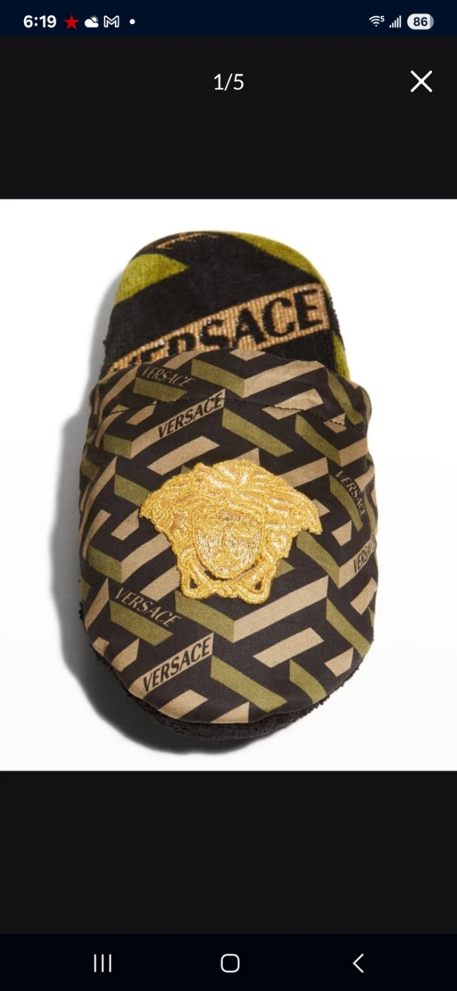 Versace Medusa Logo Slippers XL $200 - photo 2