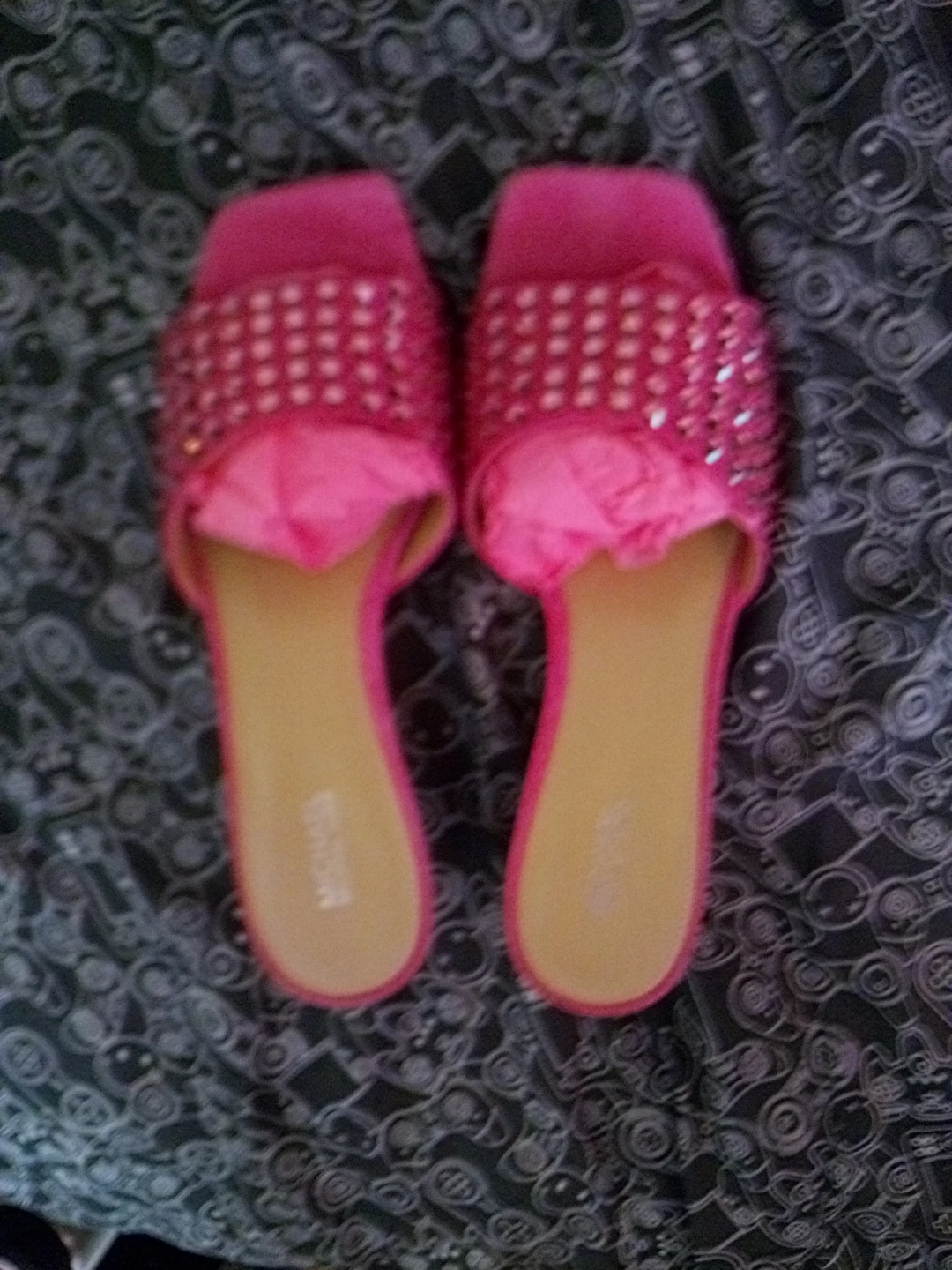 Michael Kors Pink Studded Slide Sandals - photo 2