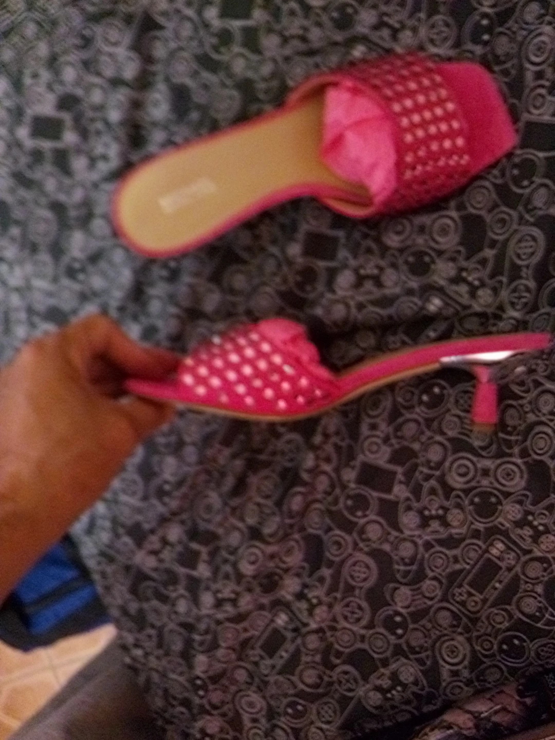 Michael Kors Pink Studded Slide Sandals - photo 4