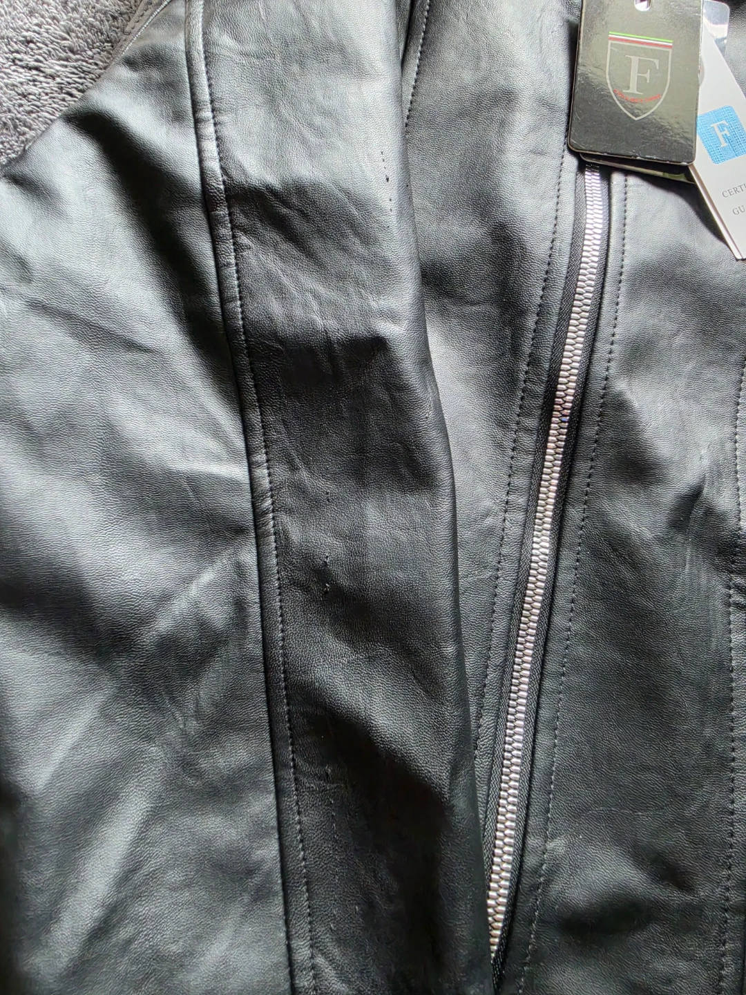 Black Faux Leather Jacket - photo 2