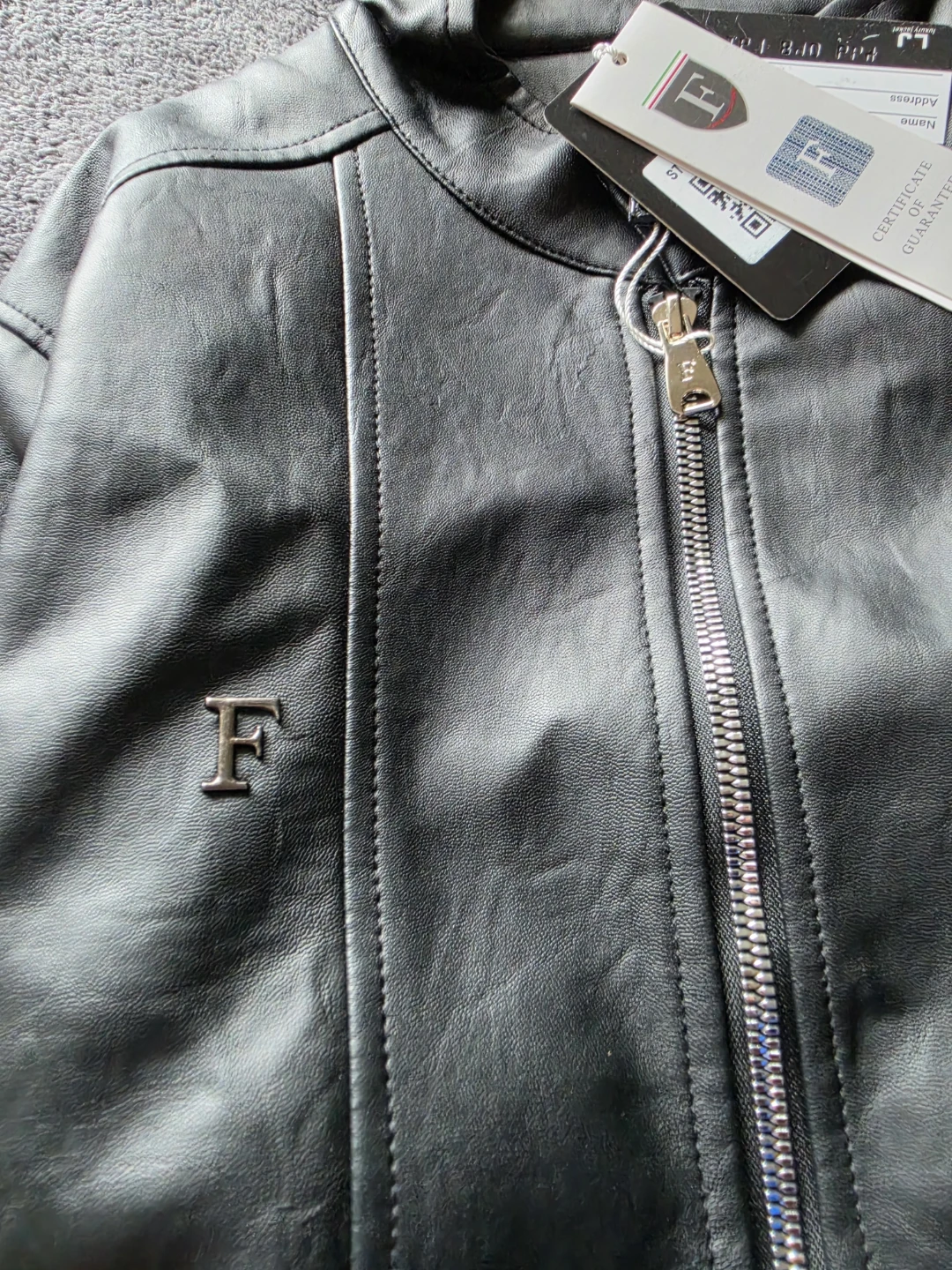 Black Faux Leather Jacket - photo 4