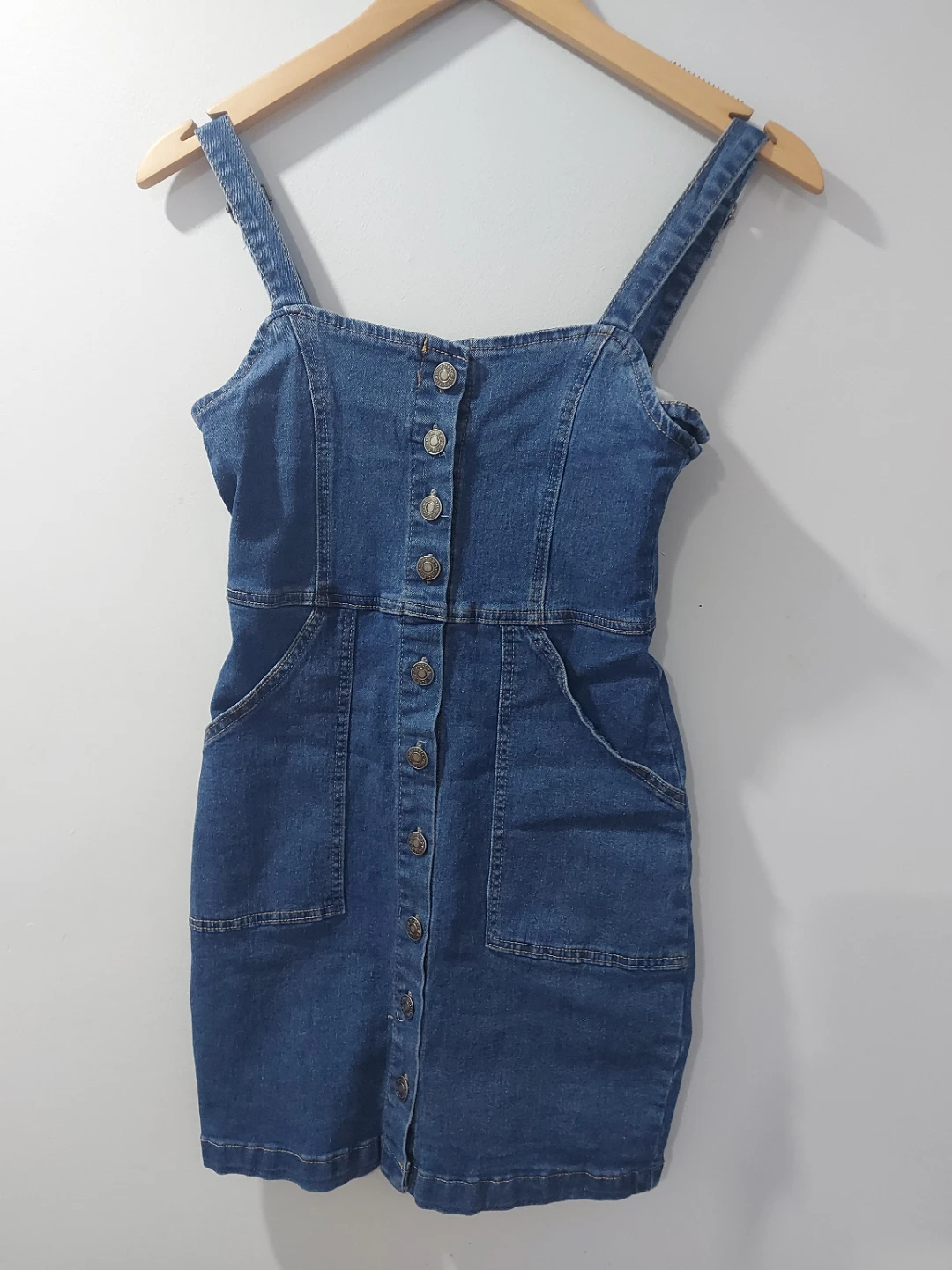 Women's Blue Denim Button-Front Dress size S