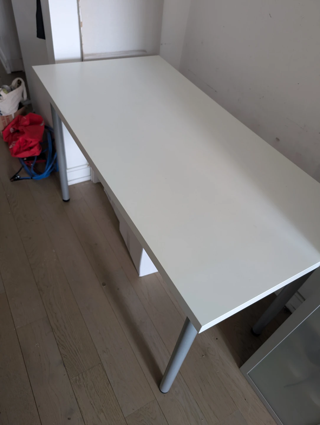 White Desk with Metal Legs Ikea