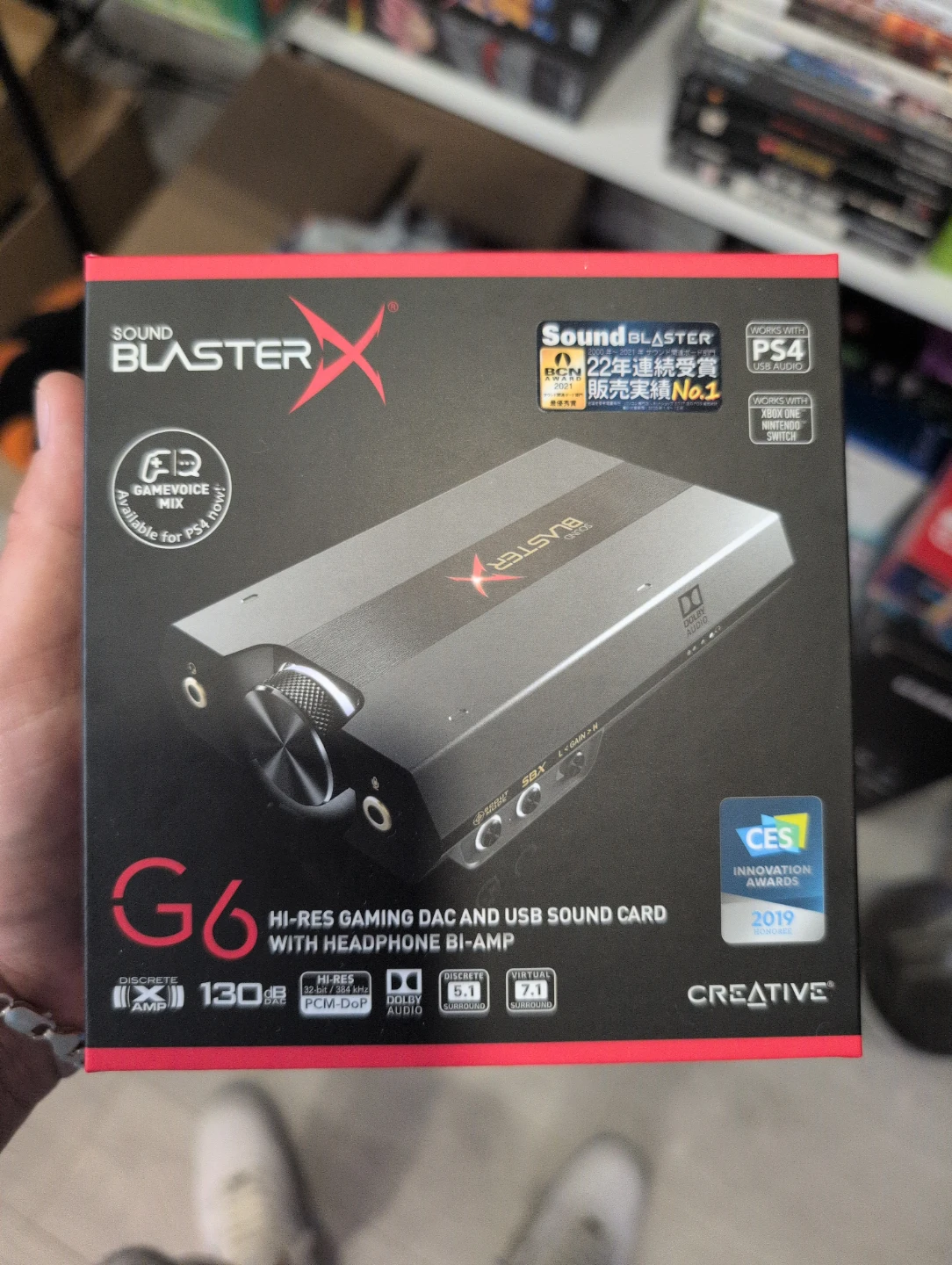 Creative Sound BlasterX G6 Hi-Res Gaming DAC and USB Sound Card