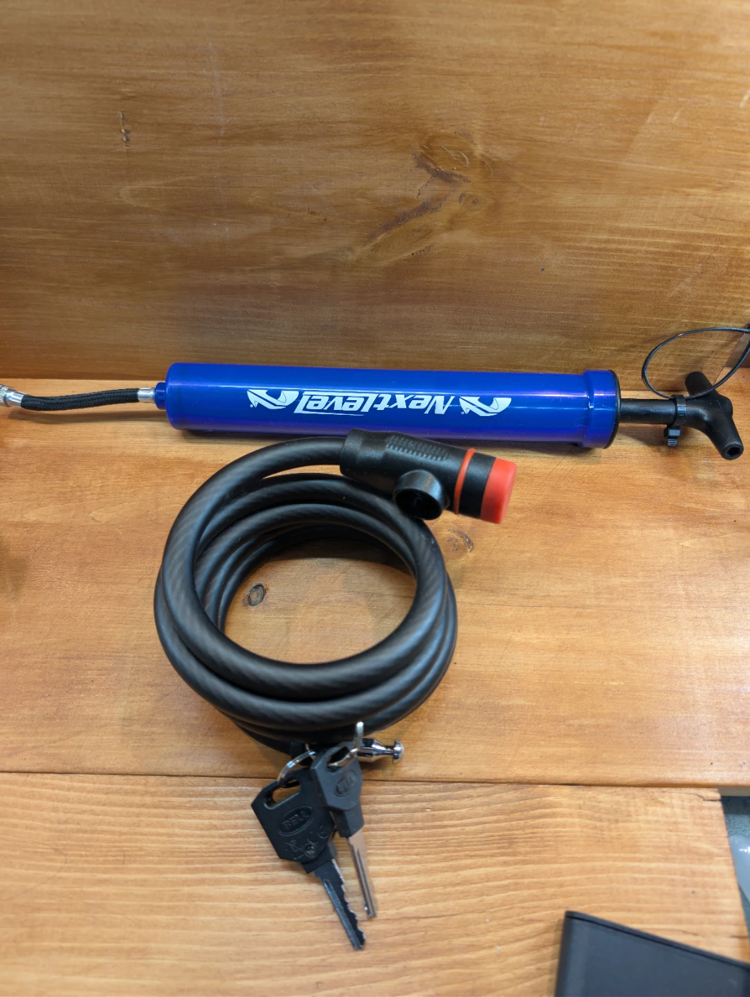 Next Level Bike Pump and Bell Lock with Keys