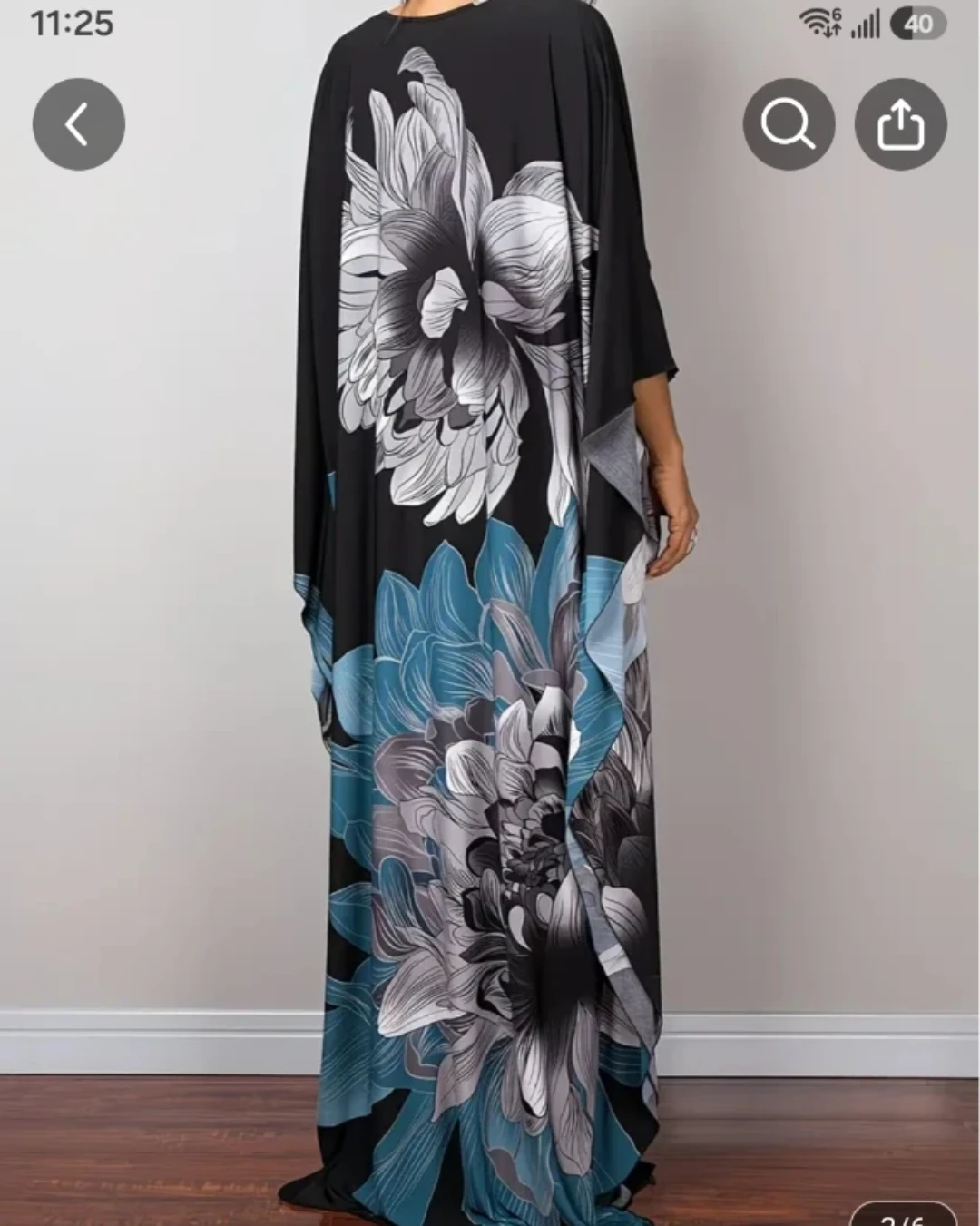 Women's Floral Kaftan Dress - photo 4