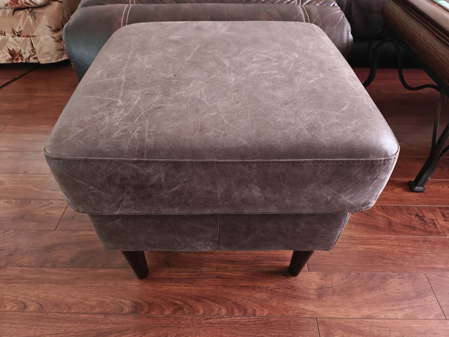 Leather Ottoman- 38 Cad OBO