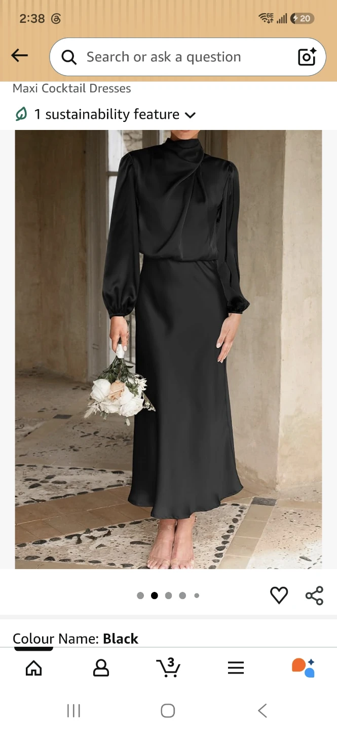 Black Maxi Cocktail Dress - X-Large - photo 2