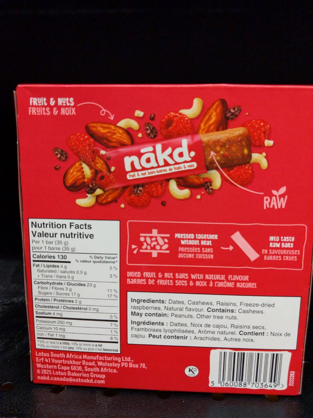 $3 (reg. $6) NAKD Raw Fruit & Nut Bars Berry Delight - photo 3