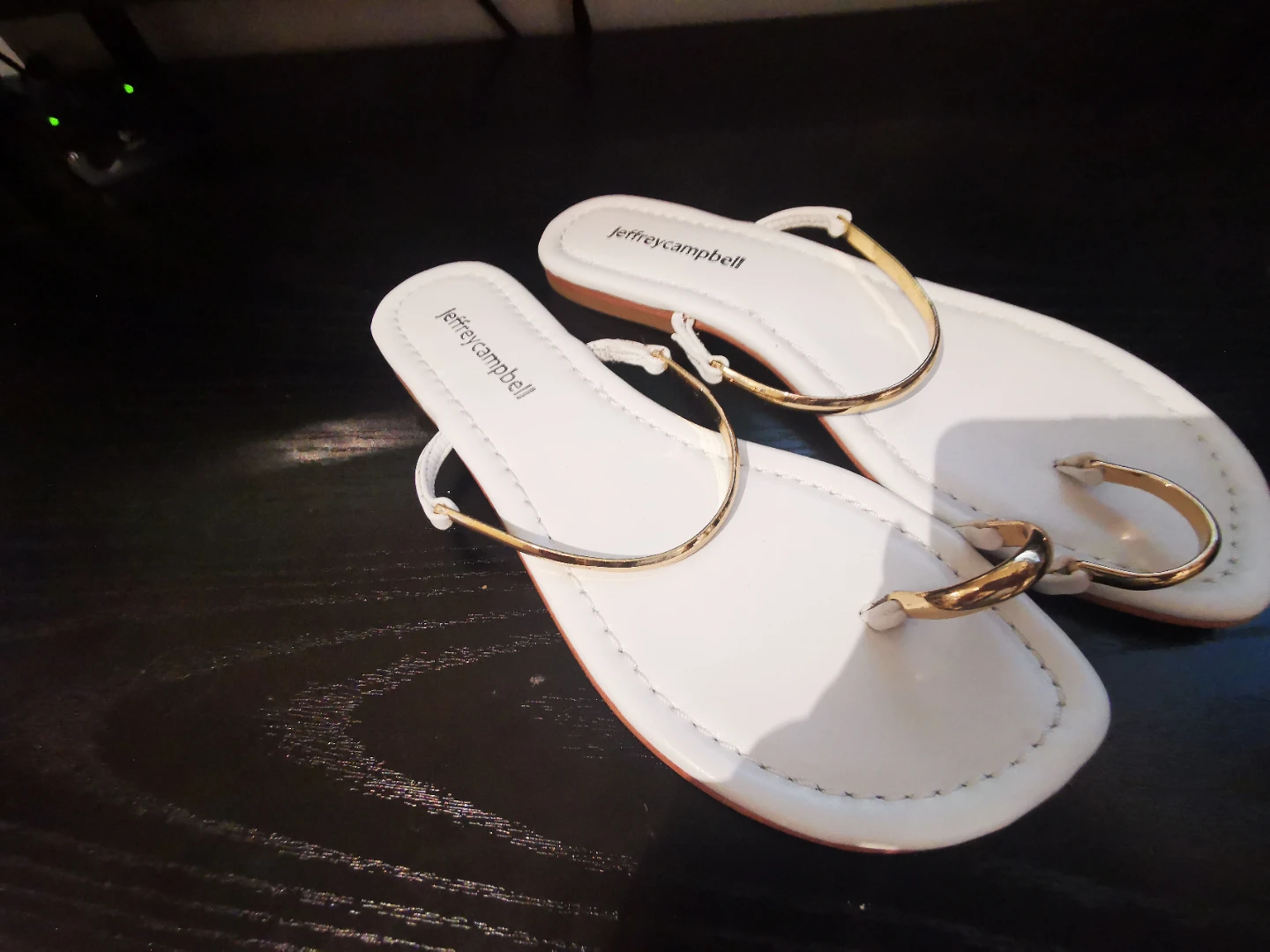 Jeffrey Campbell White Leather Sandals Size 6 - photo 2