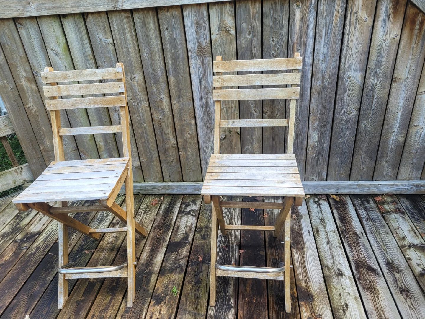 Wooden Bar Chairs (Set of 2)