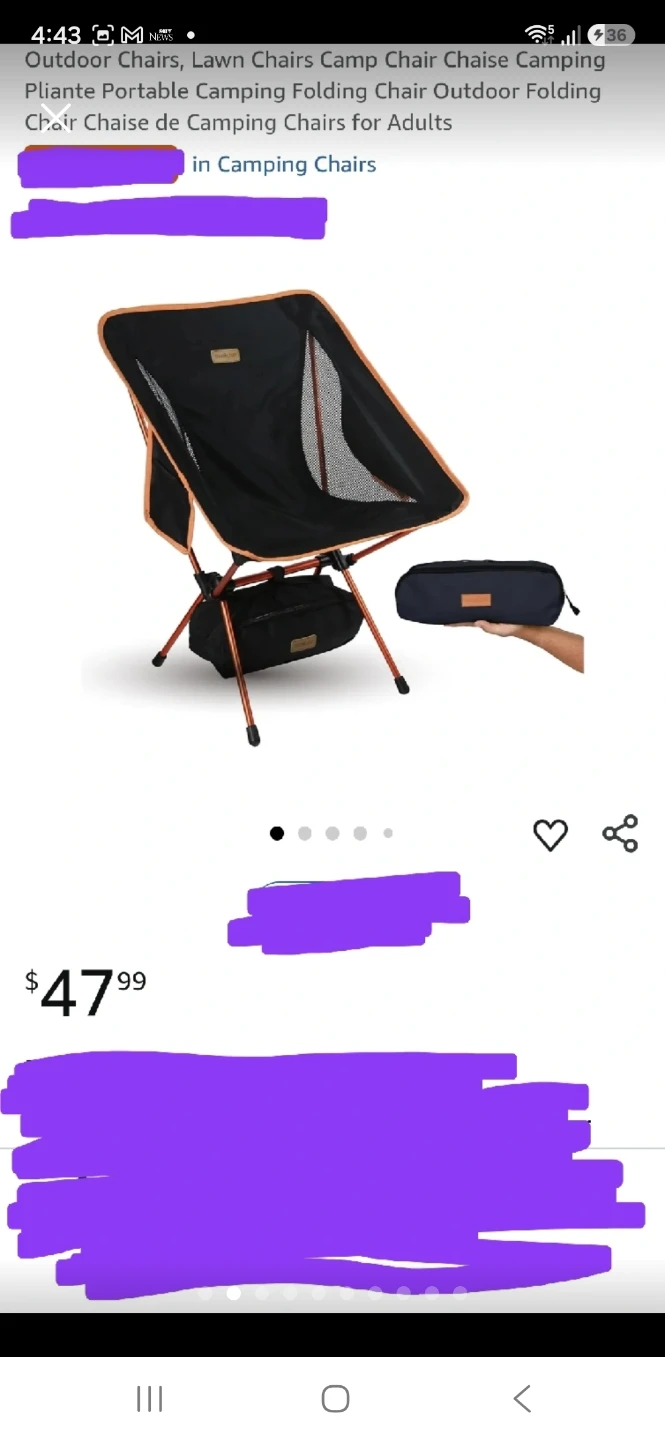New # 2 yizi go Camping Chairs, Folding Camping Chair - photo 2