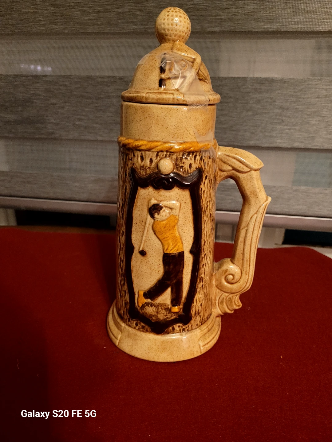 Vintage Ceramic Beer Stein with Golfers - photo 4