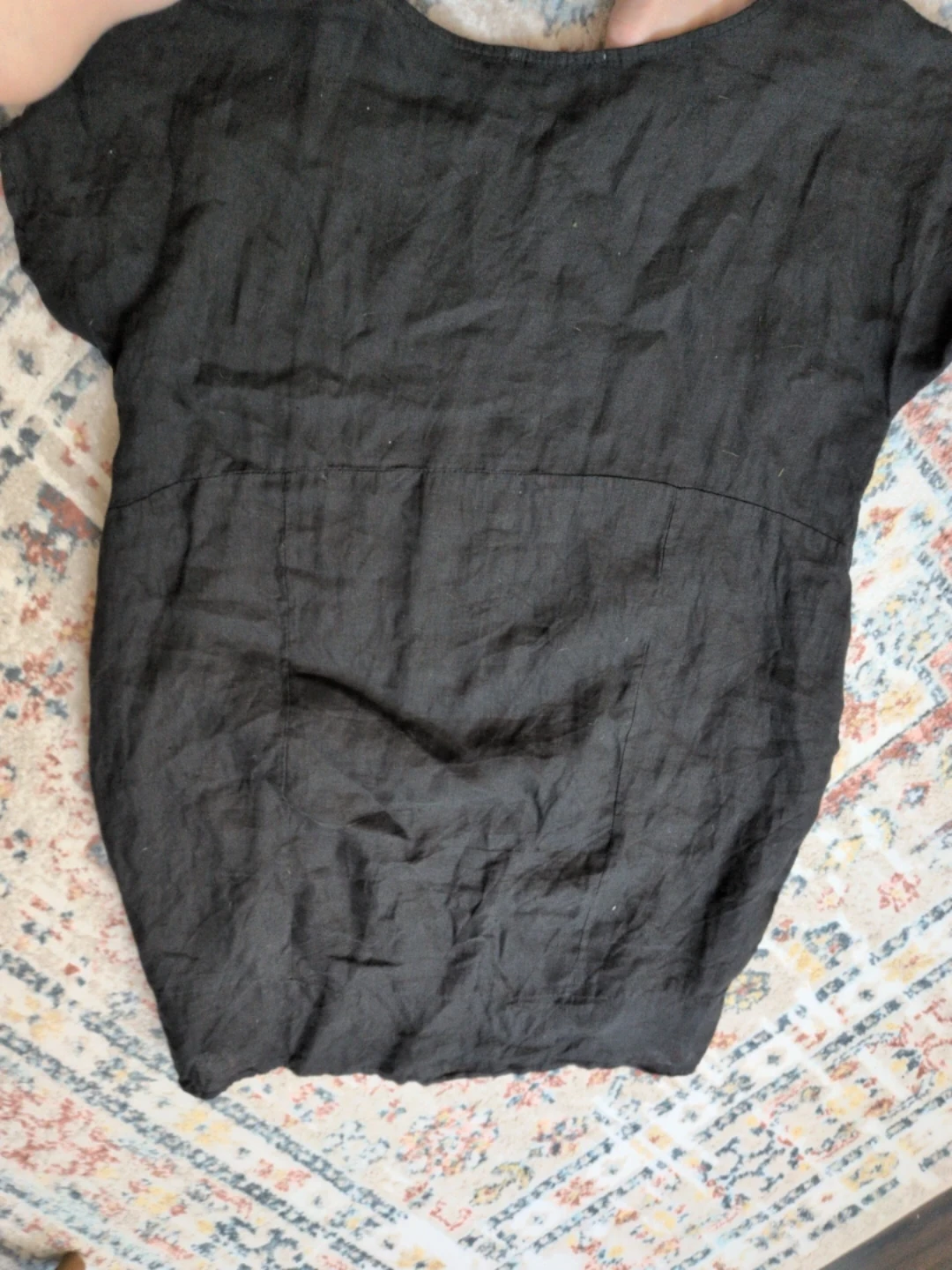 Pistache Black Linen Tunic Dress Made in Italy - photo 4