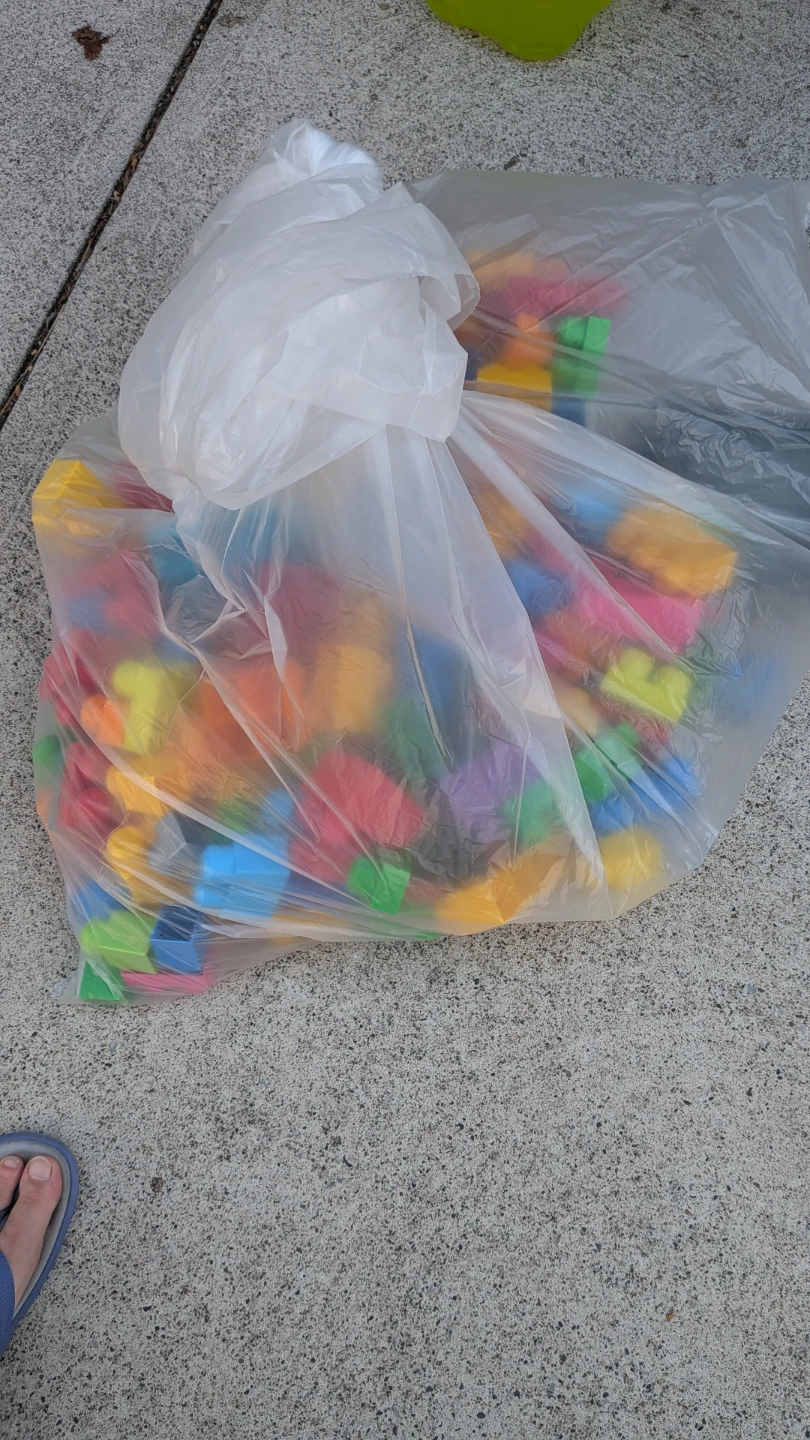 Large bag of building blocks and figures - photo 4