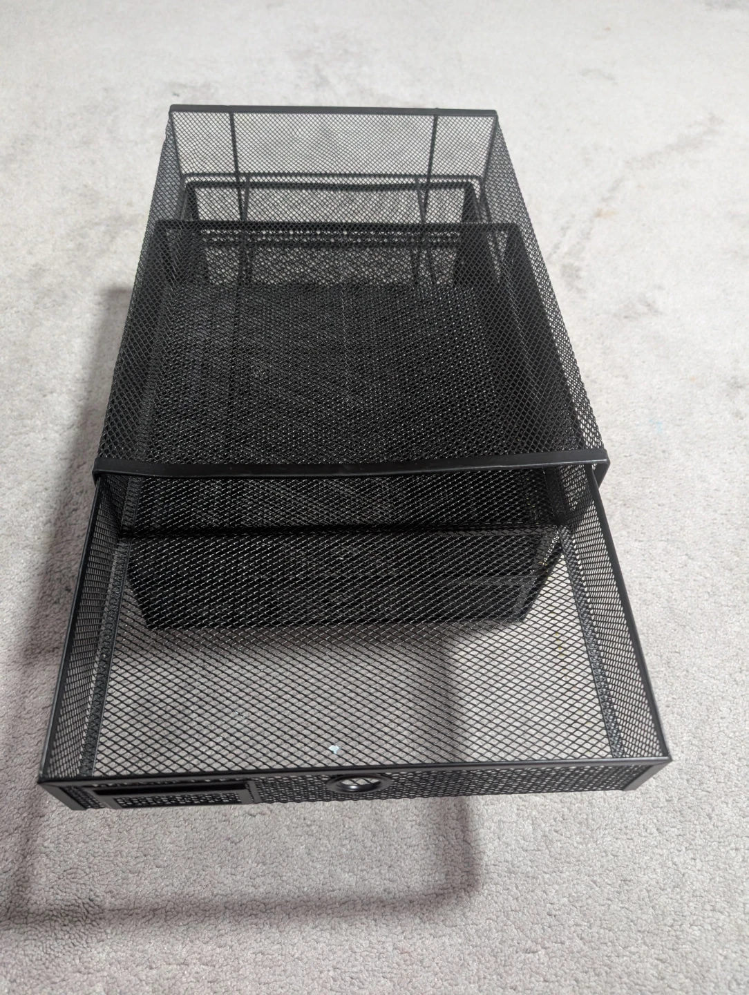 Black Mesh Desk Organizer with 3 Drawers - photo 2